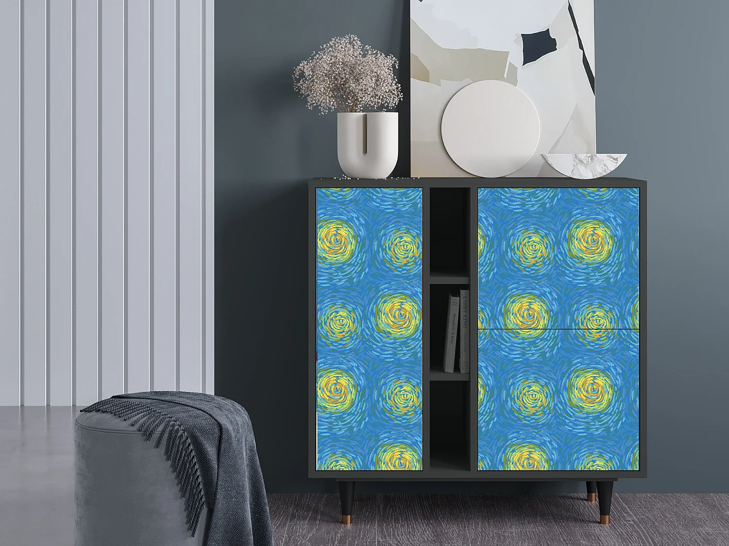 Aparador - 94х96х41 cm - BS5 - Van Gogh Lights, Antracita