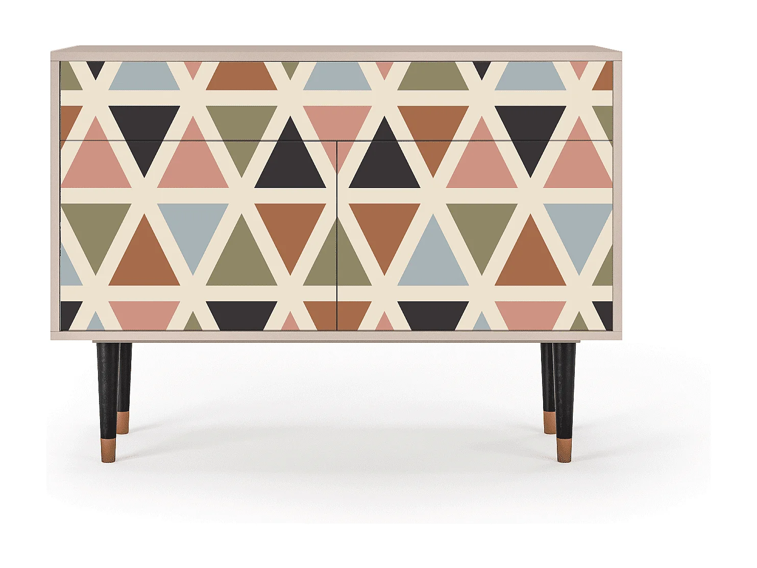 Buffet - 115x85x48 cm - BS4 - Royal Triangles, Latte