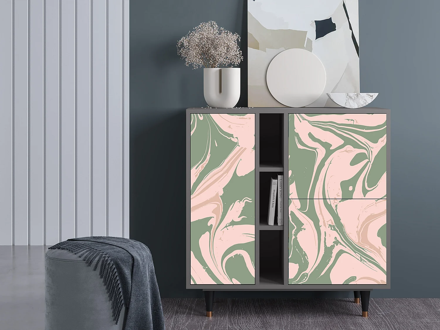 Buffet - 94х96х41 cm - BS5 - Aquarelle, Gris