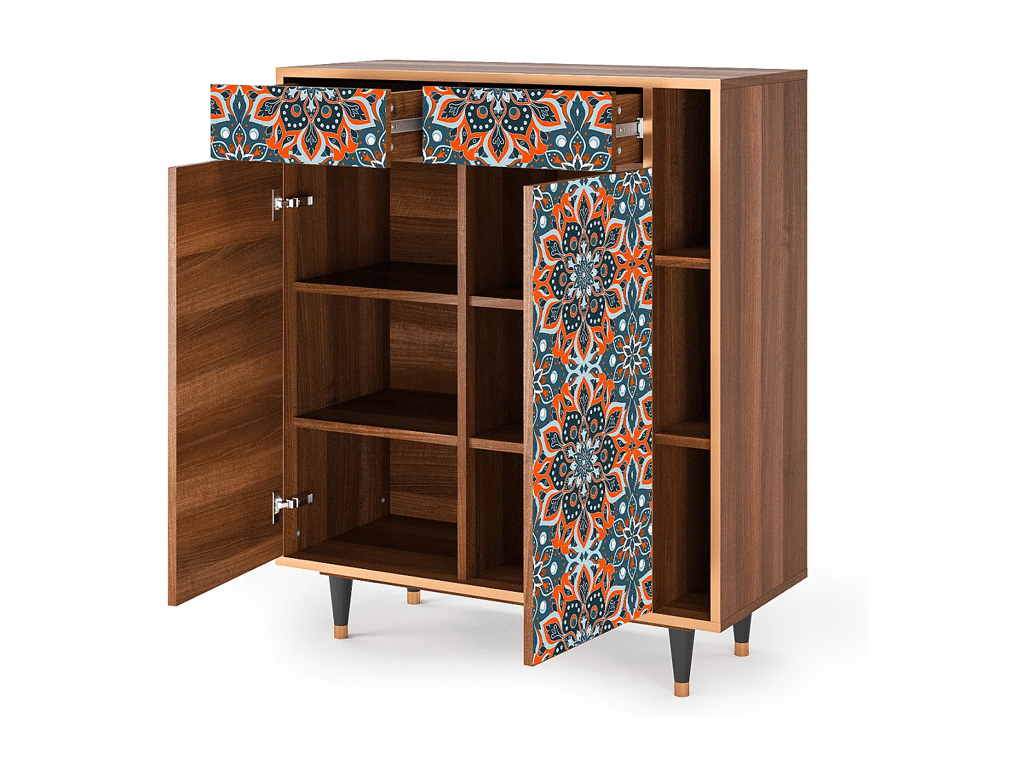 Dressoir - 96х110х41 cm - BS6 - Fire Beetle, Walnoot