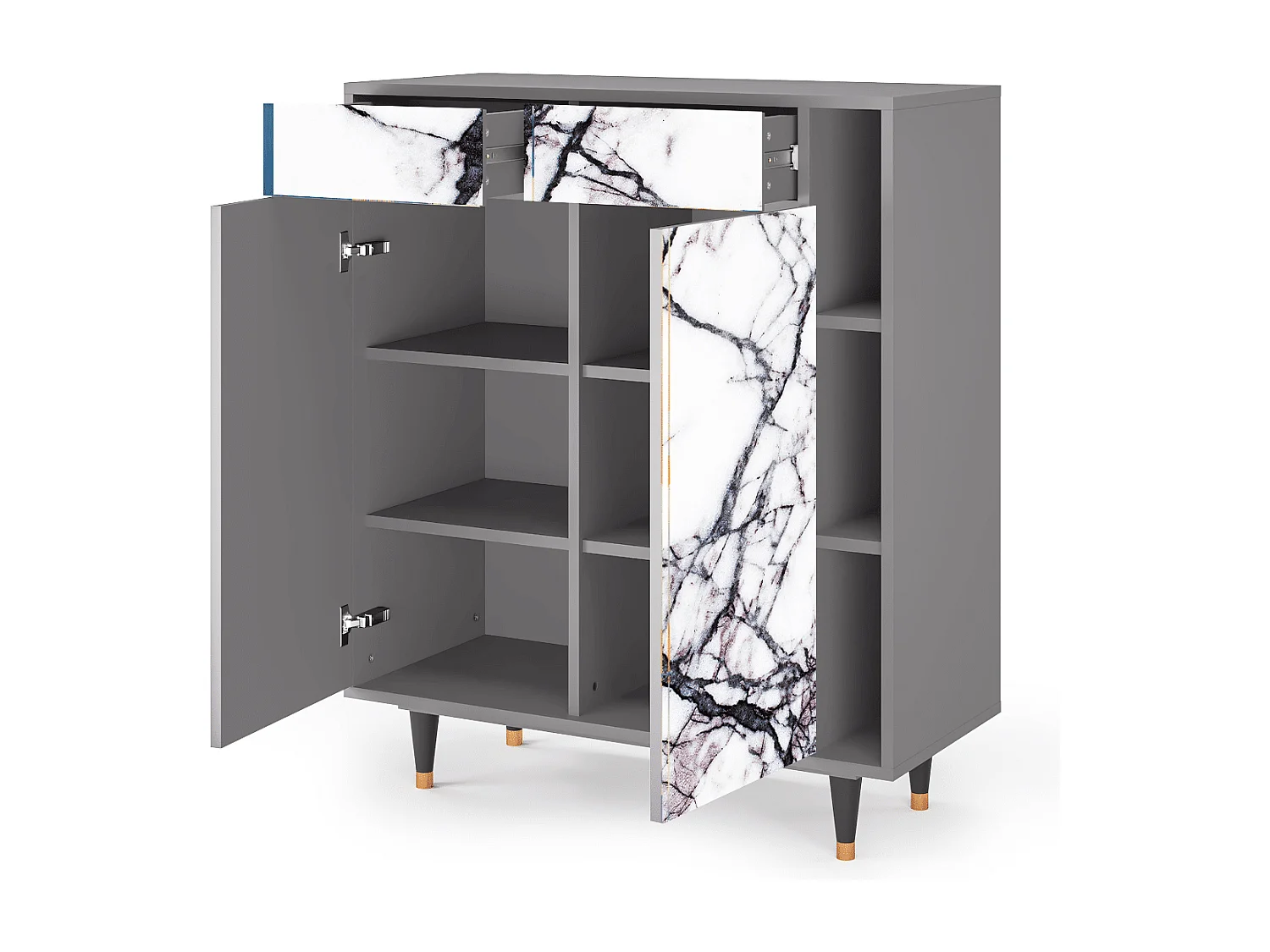 Buffet - 96х110х41 cm - BS6 - Raven Marble, Gris