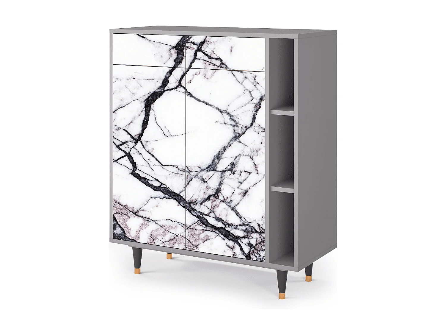 Buffet - 96х110х41 cm - BS6 - Raven Marble, Gris
