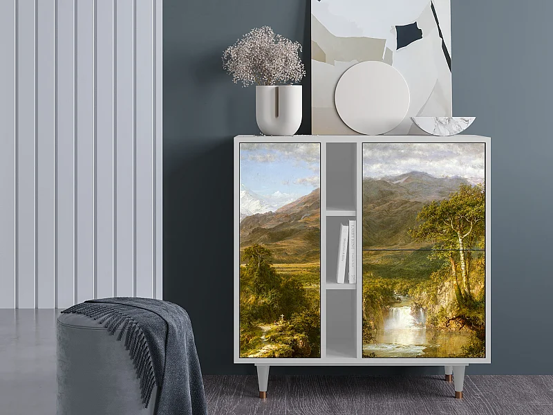 Kredens - 94х96х41 cm - BS5 - The Heart of the Andes , Biały