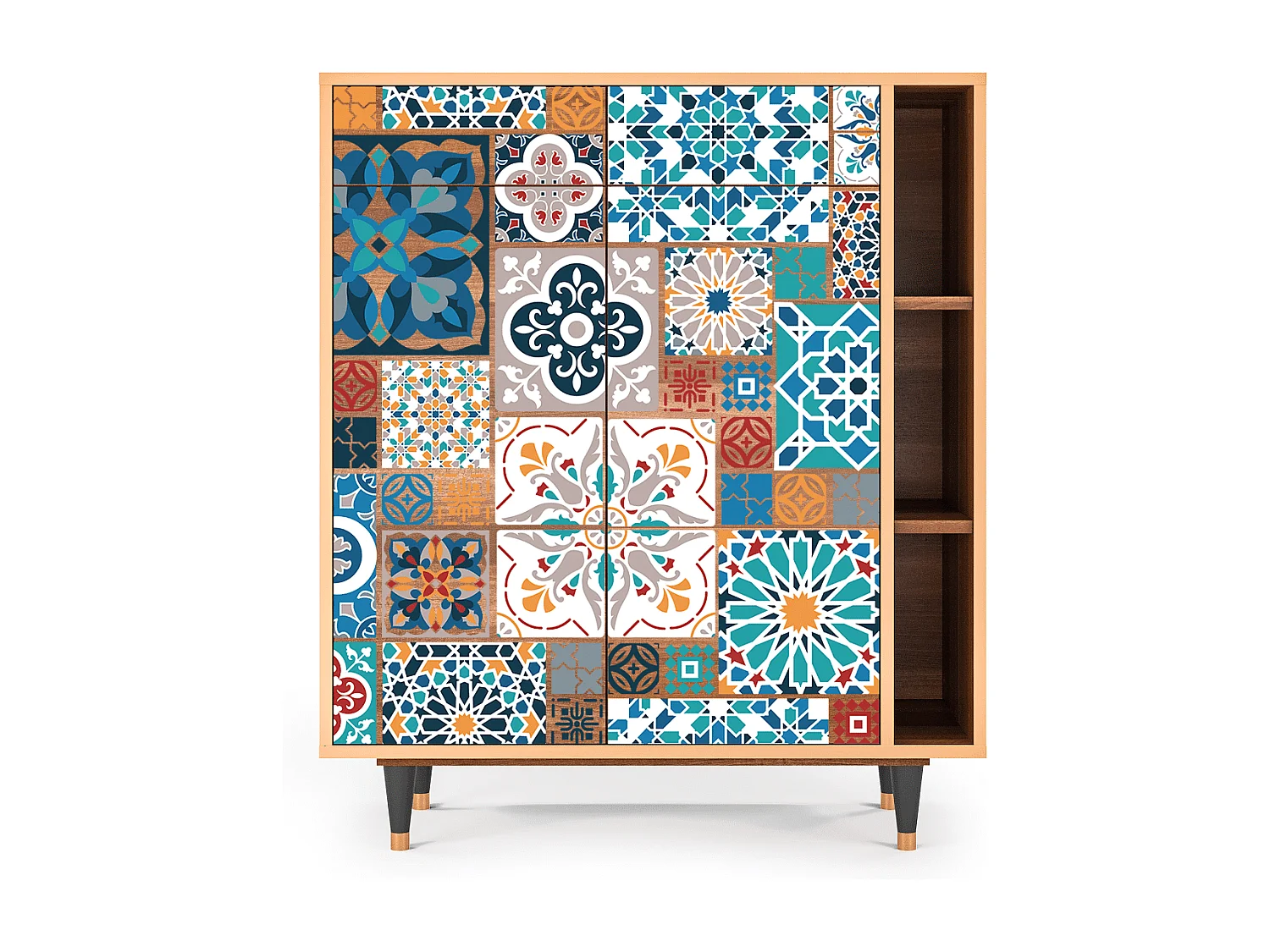 Aparador - 96х110х41 cm - BS6 - Moroccan Market, Nogueira