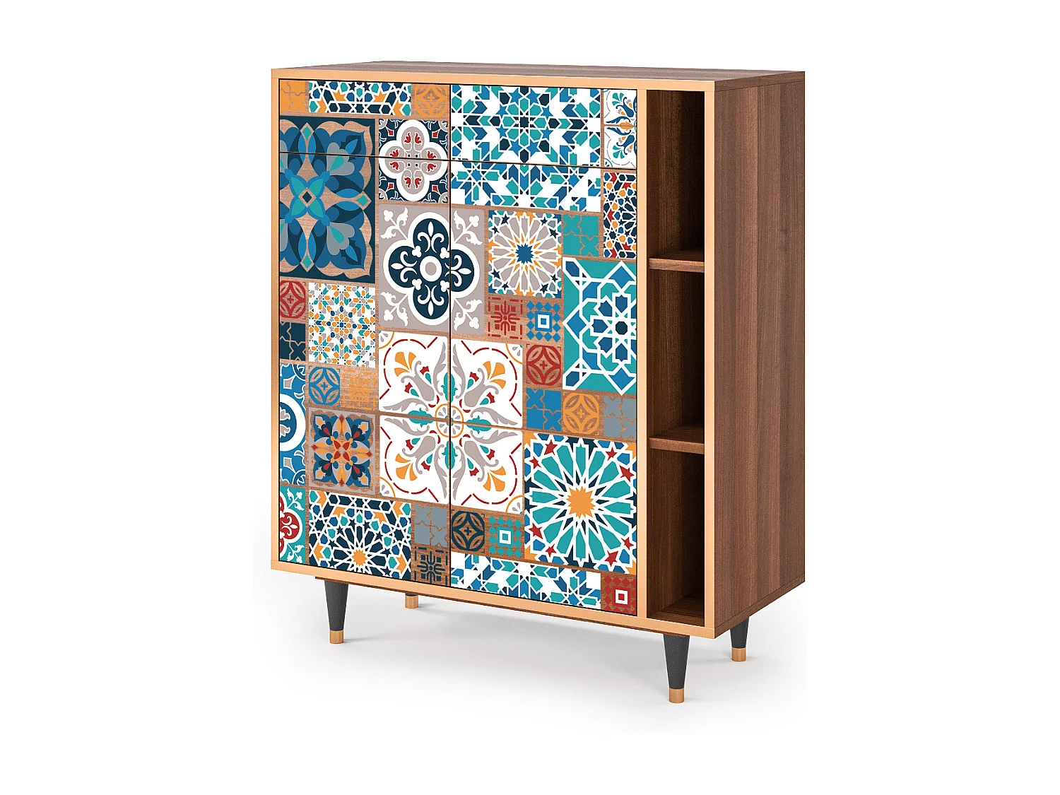 Aparador - 96х110х41 cm - BS6 - Moroccan Market, Nogueira