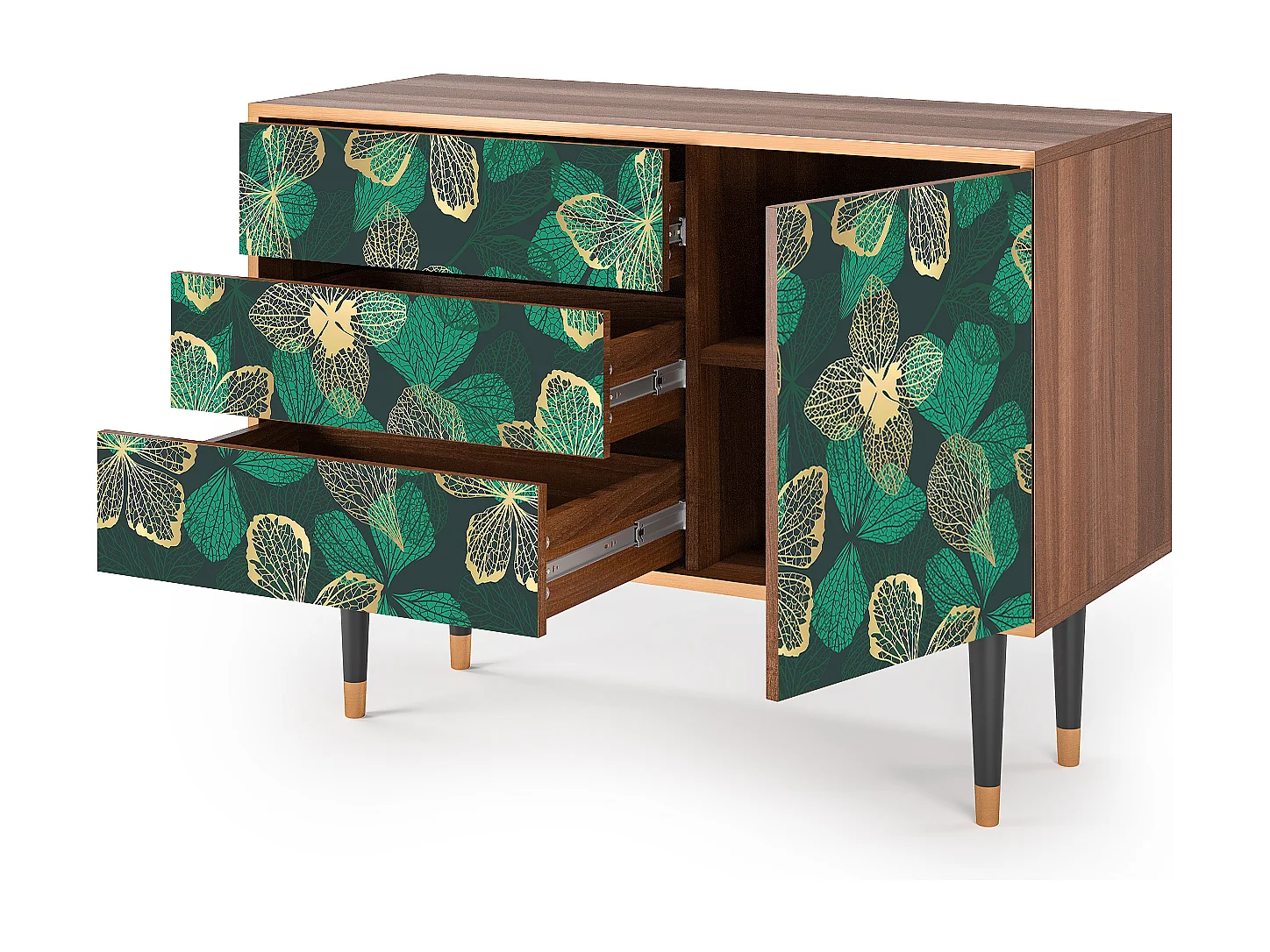 Buffet - 115х84х41 cm - S3 - Green Flower, Noyer