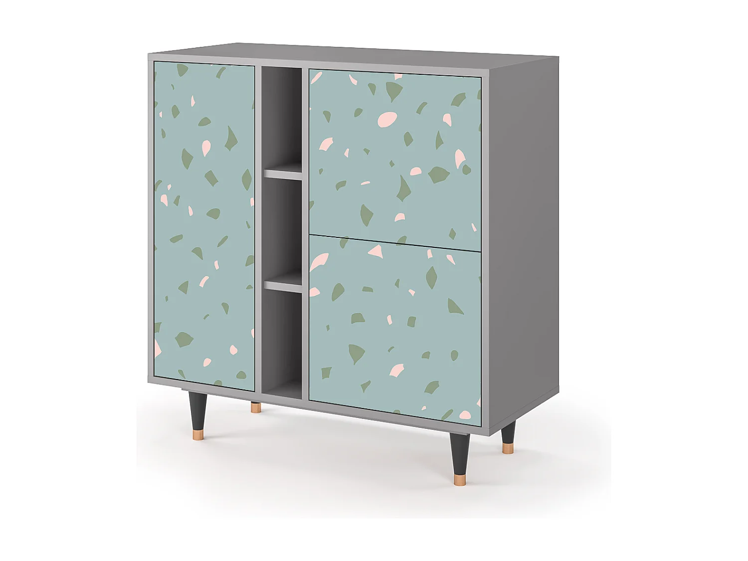 Sideboard - 94х96х41 cm - BS5 - Blue Drops, Grau