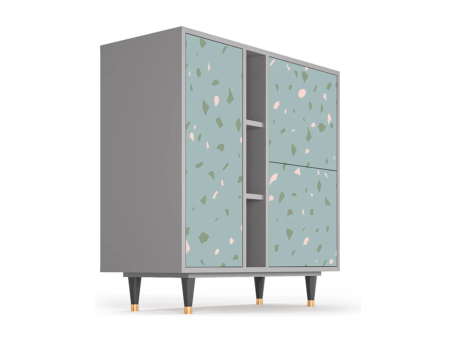 Sideboard - 94х96х41 cm - BS5 - Blue Drops, Grau