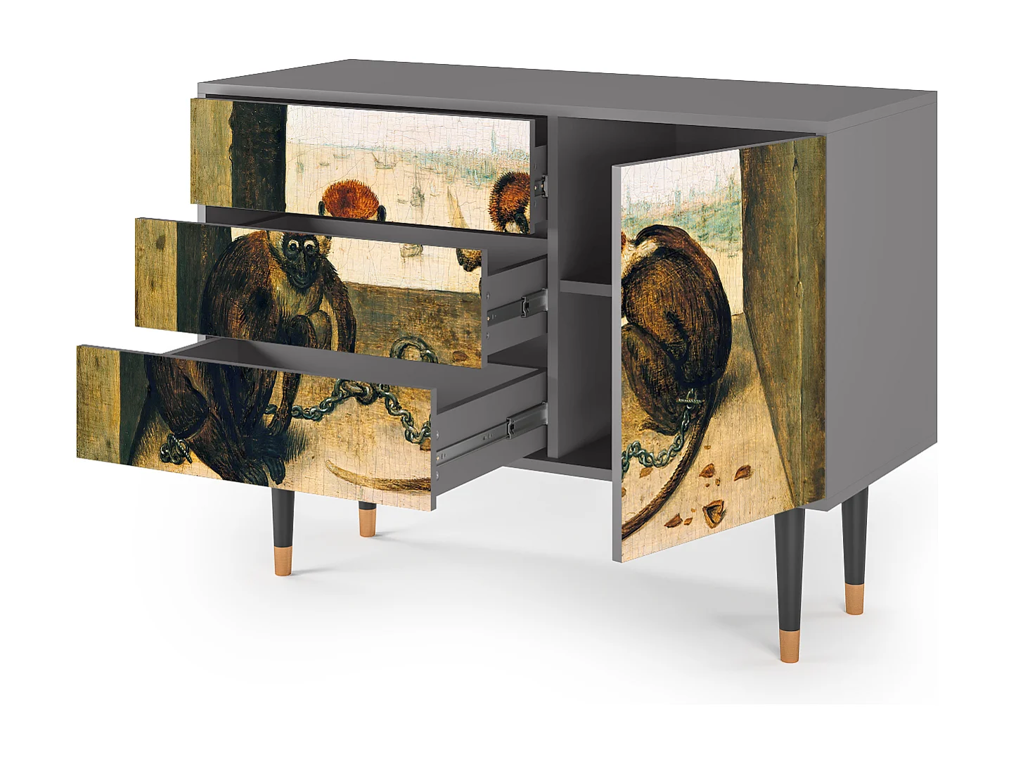 Buffet - 115х84х41 cm - S3 - Two Monkeys, Gris