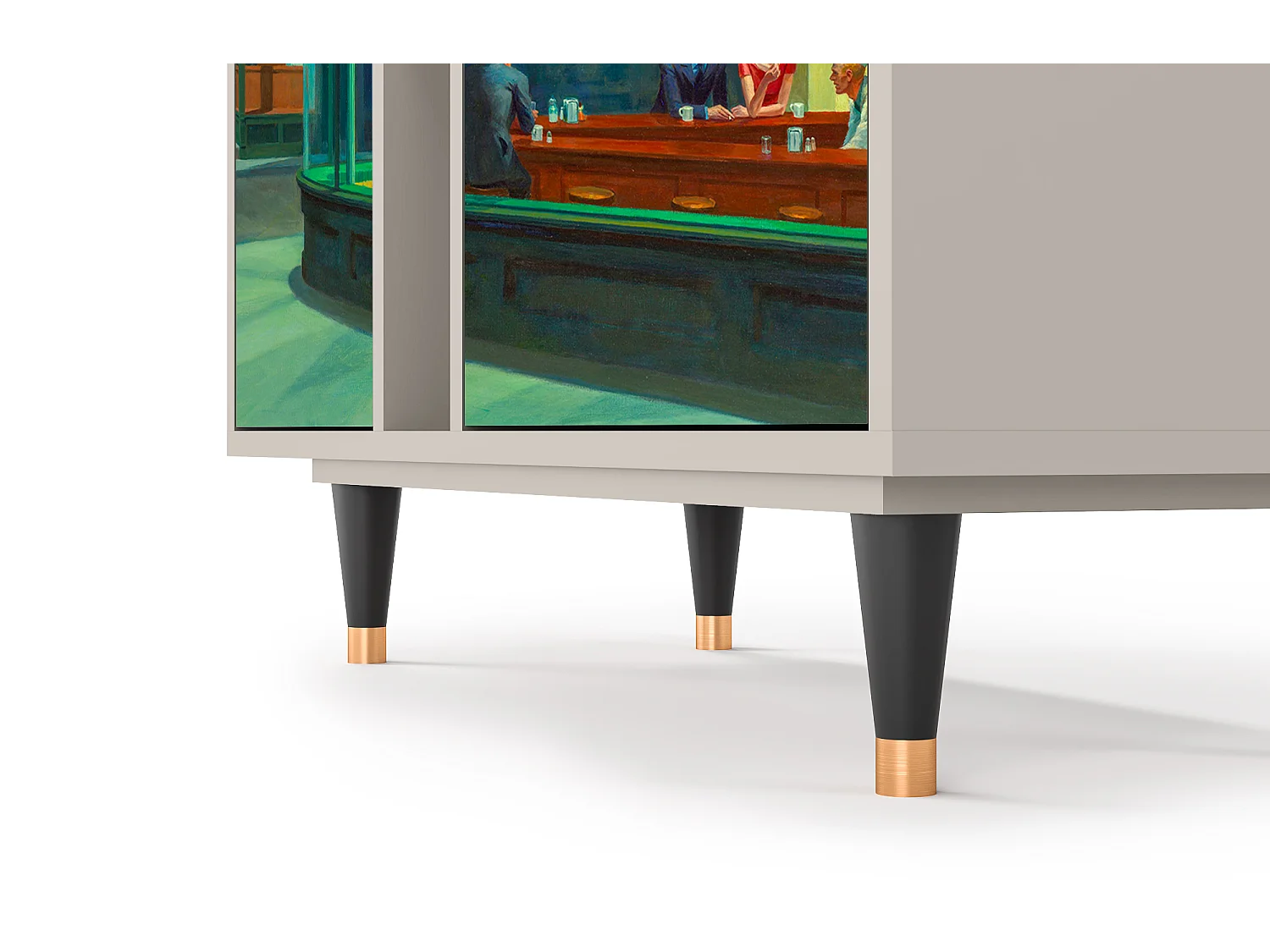 Kredens - 94х96х41 cm - BS5 - Nighthawks by Hopper, Piaskowy