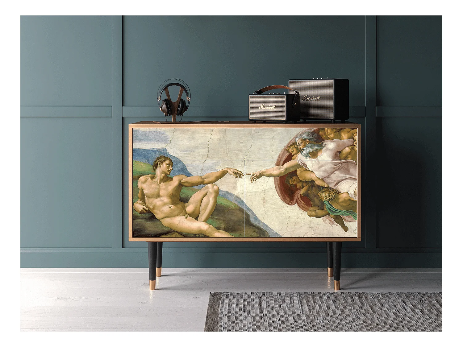 Credenza - 115x85x48 cm - BS4 - The Creation of Adam, Noce