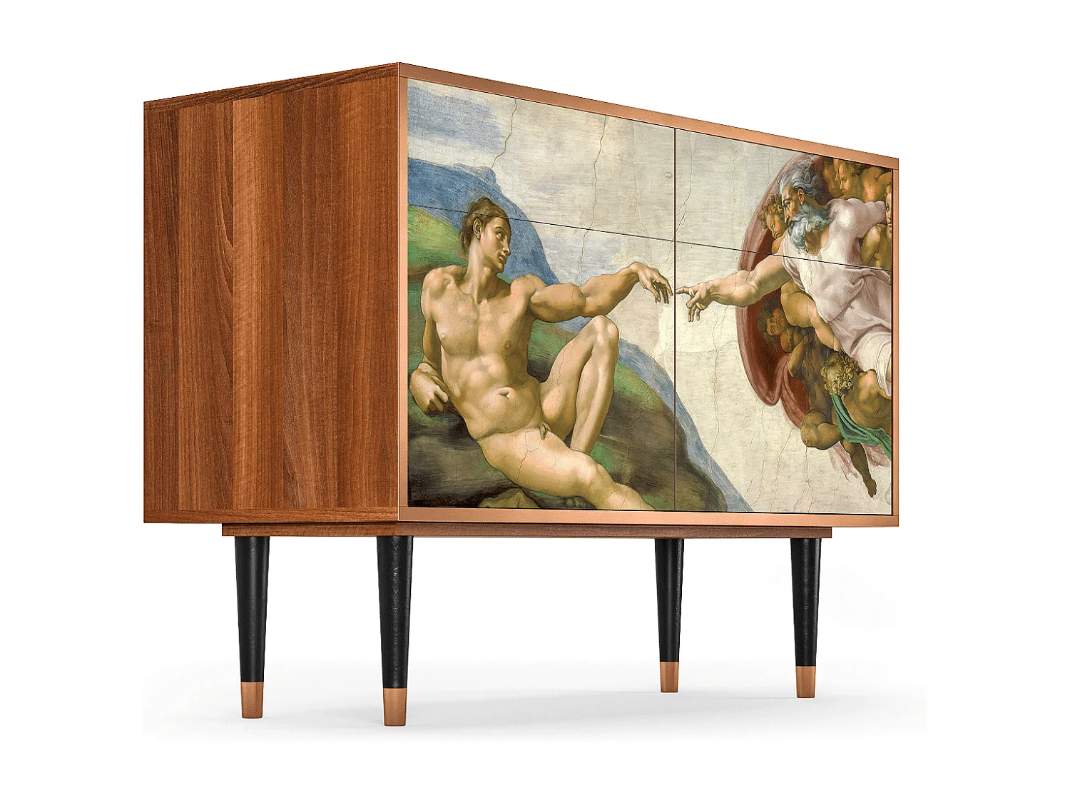 Aparador - 115x85x48 cm - BS4 - The Creation of Adam, Nogueira