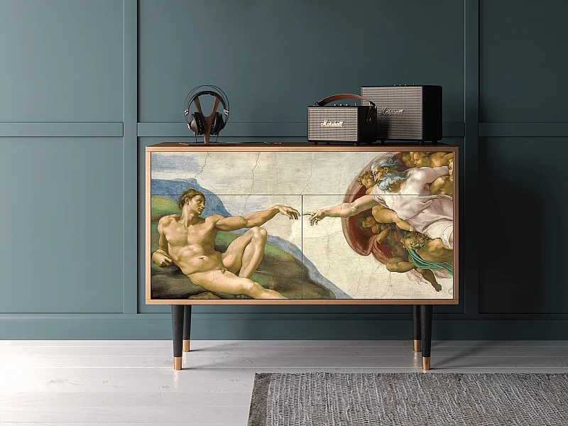 Credenza - 115x85x48 cm - BS4 - The Creation of Adam, Noce