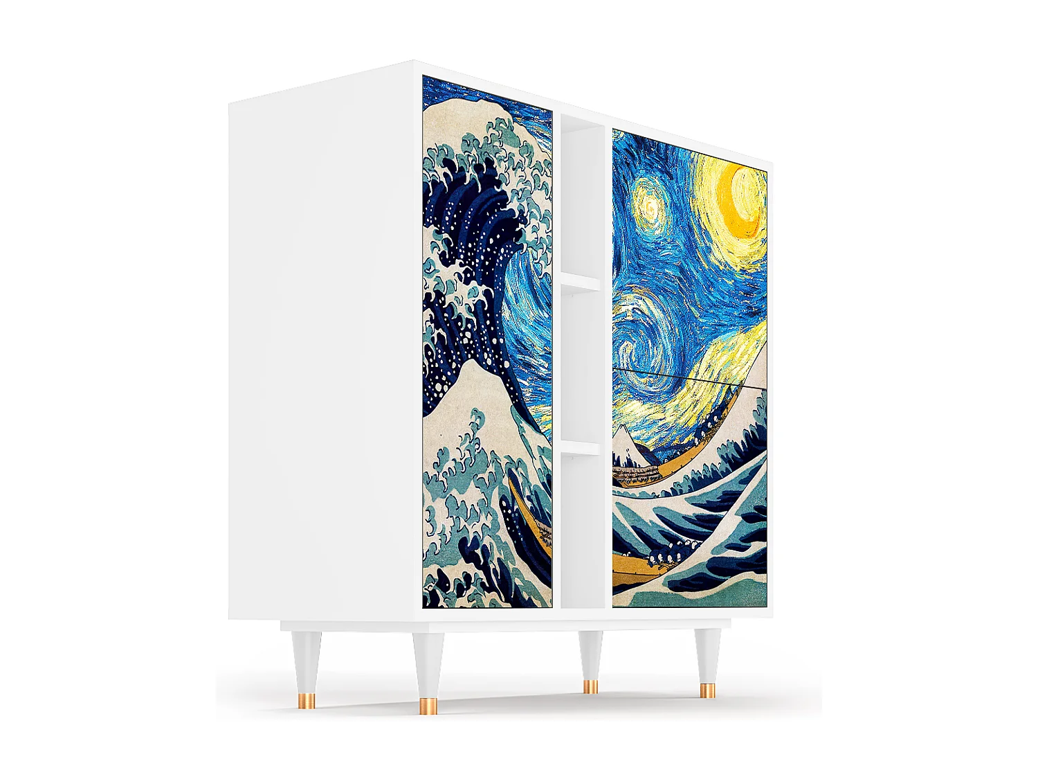 Buffet - 94х96х41 cm - BS5 - Great Wave, Blanc