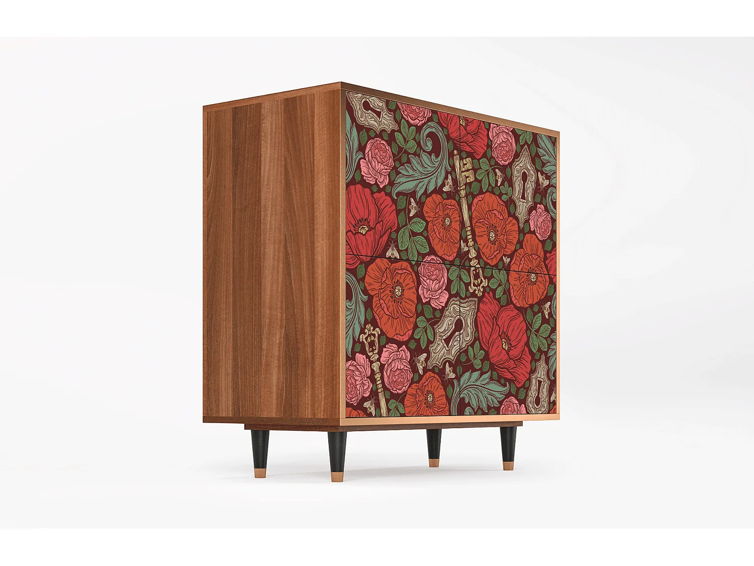 Buffet - 94x96x48 cm - BS3 - Poppy Garden, Noyer