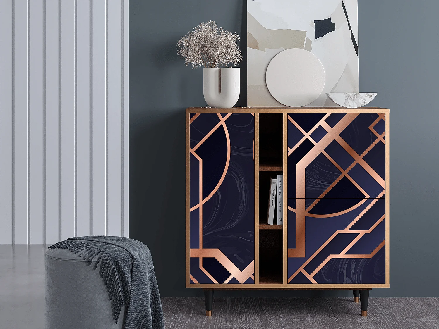 Dressoir - 94х96х41 cm - BS5 - Purple Temple, Walnoot