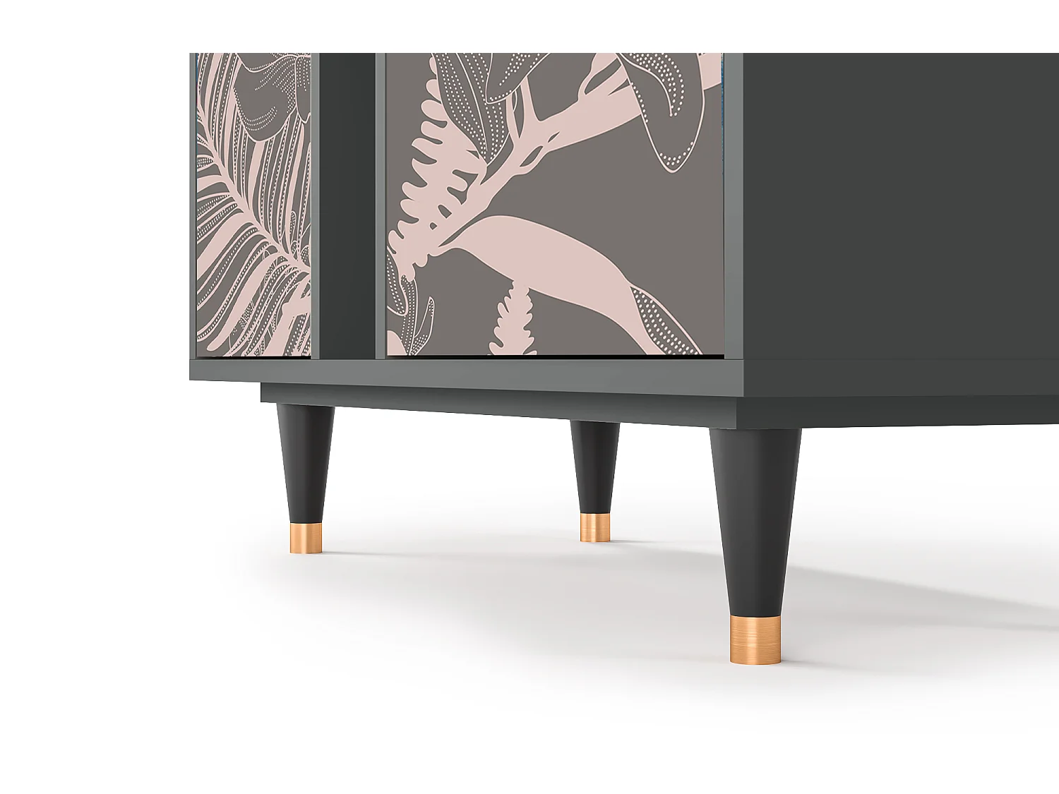 Kredens - 94х96х41 cm - BS5 - Issabelline Flower, Antracyt