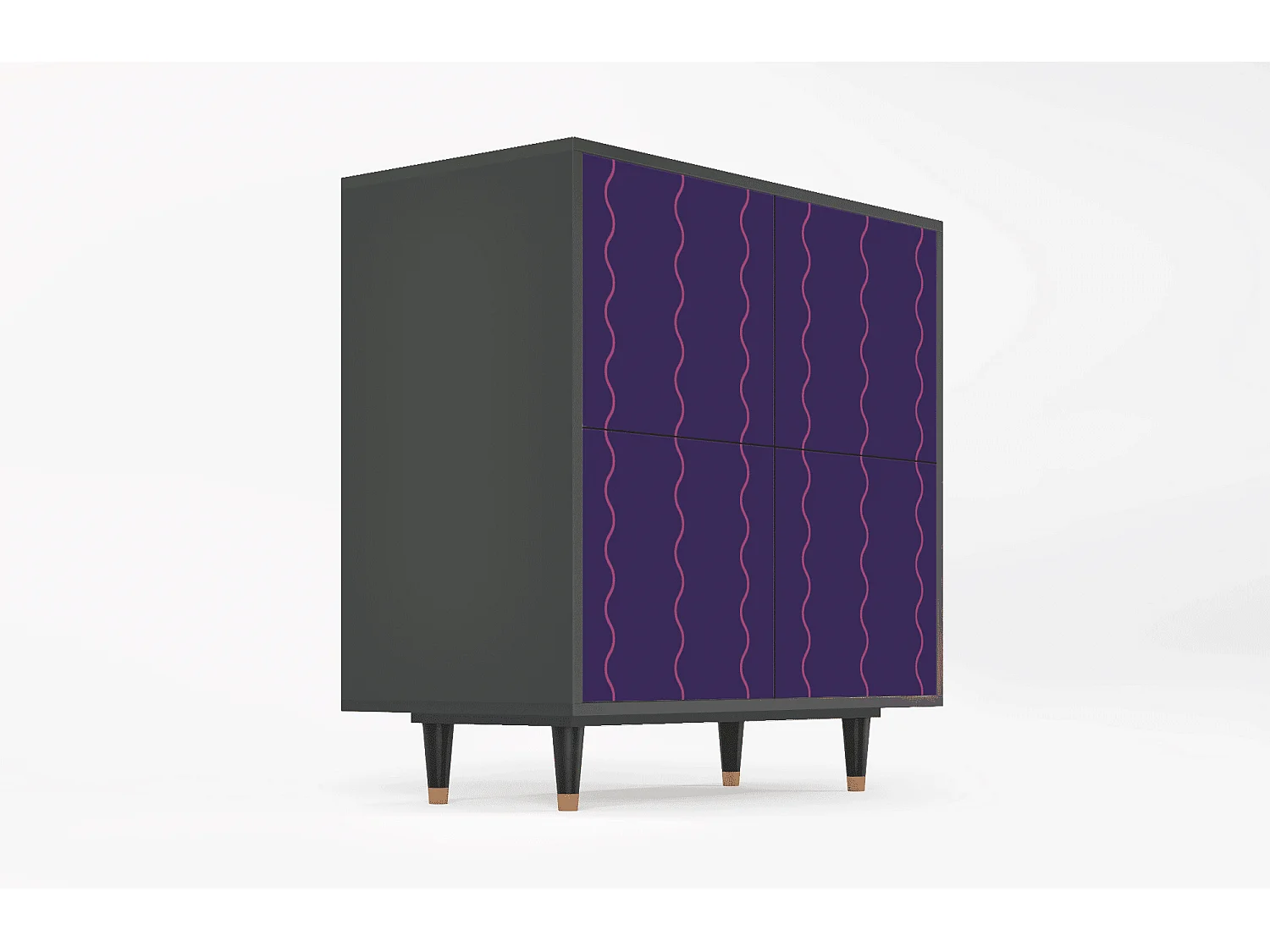 Aparador - 94x96x48 cm - BS3 - Grape Maccaroni, Antracite