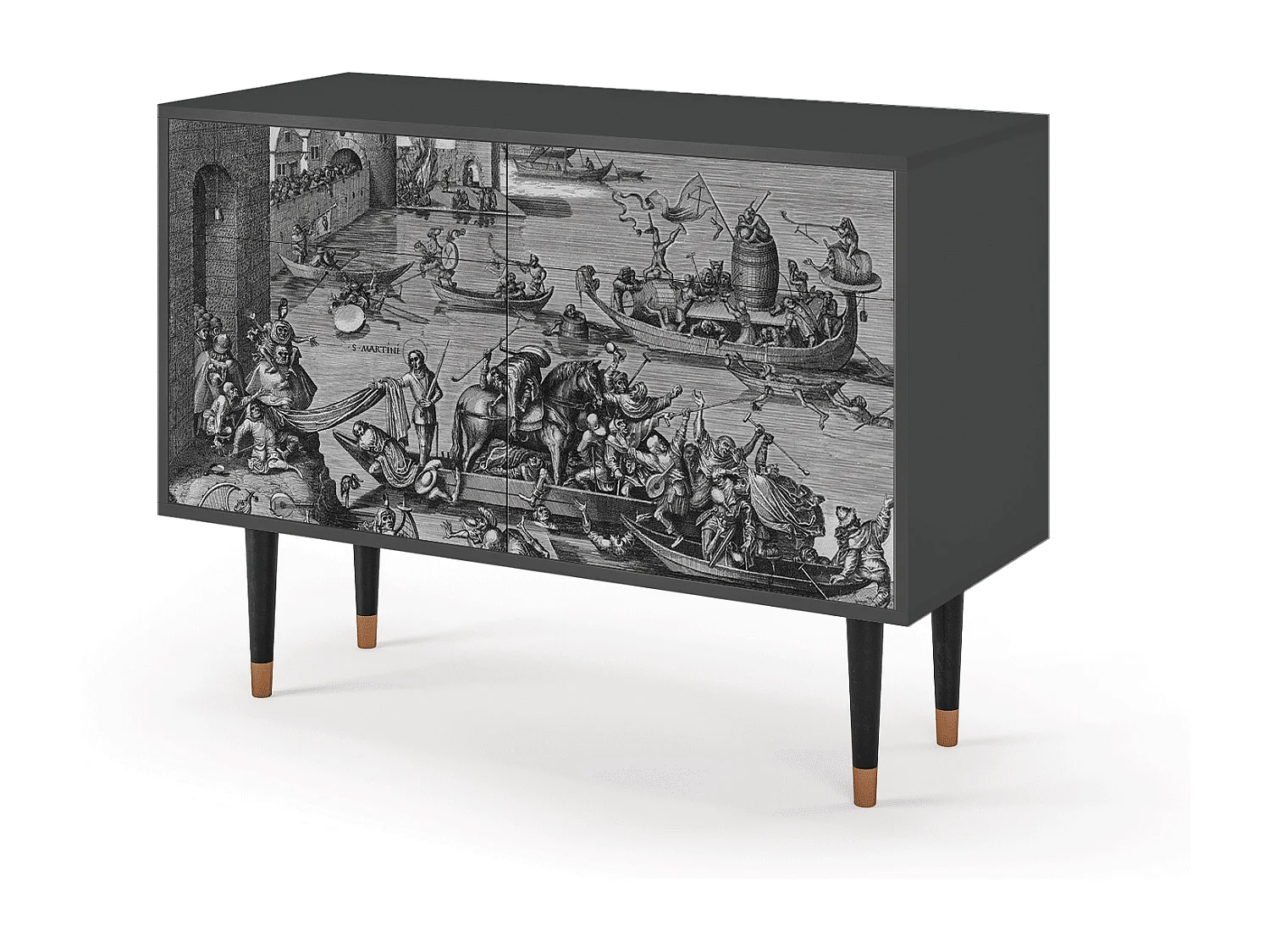 Buffet - 115x85x48 cm - BS4 - Saint Martin, Anthracite