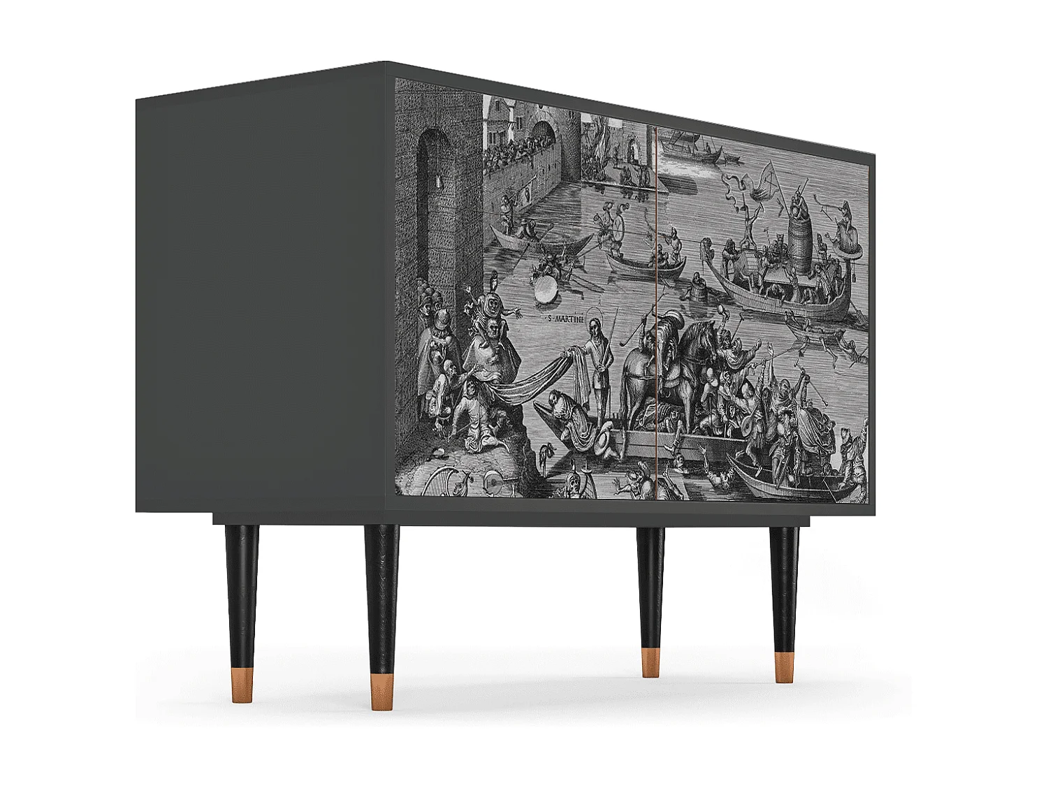 Buffet - 115x85x48 cm - BS4 - Saint Martin, Anthracite