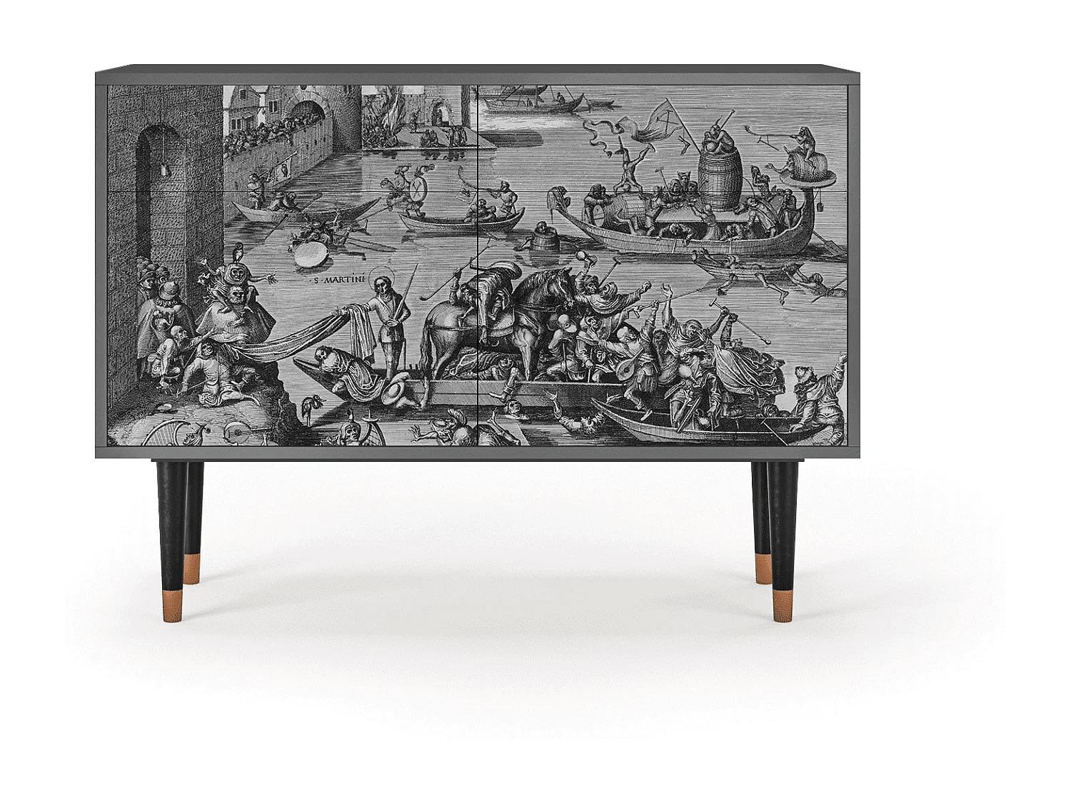 Kredens - 115x85x48 cm - BS4 - Saint Martin, Antracyt