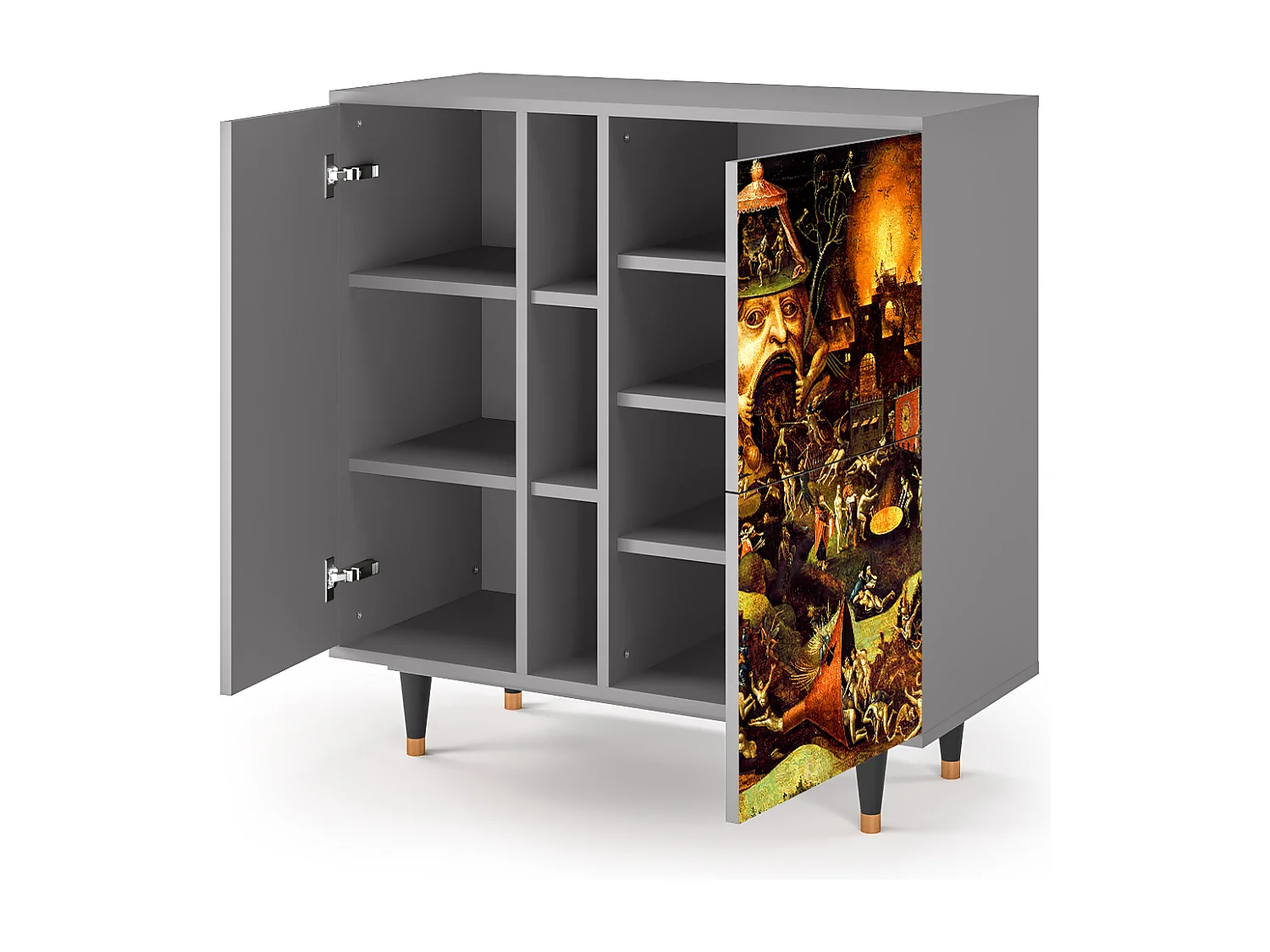 Kredens - 94х96х41 cm - BS5 - Christ in Limbo, Szary