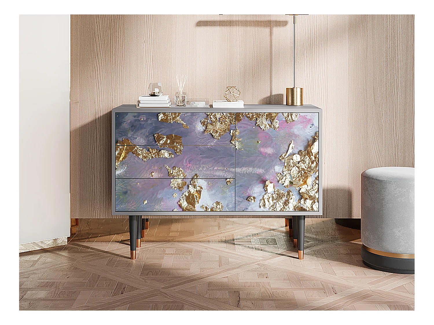 Buffet - 115х84х41 cm - S3 - Planet Earth, Gris