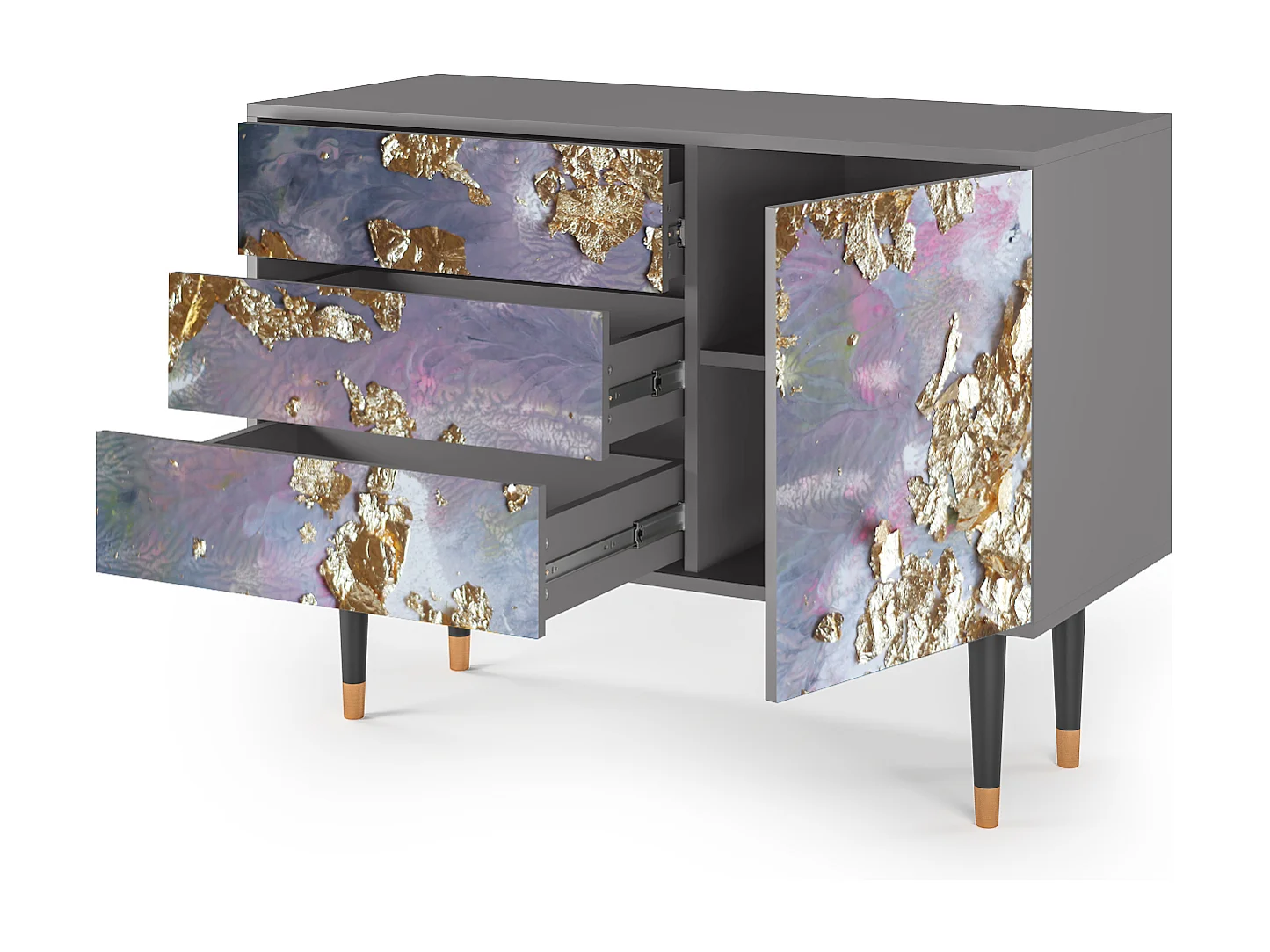 Buffet - 115х84х41 cm - S3 - Planet Earth, Gris