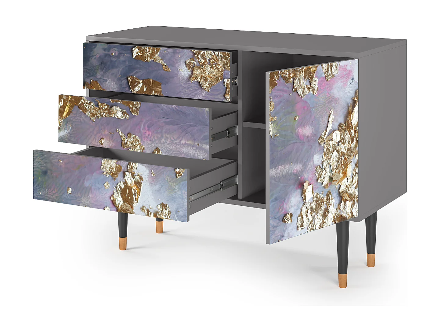 Buffet - 115х84х41 cm - S3 - Planet Earth, Gris