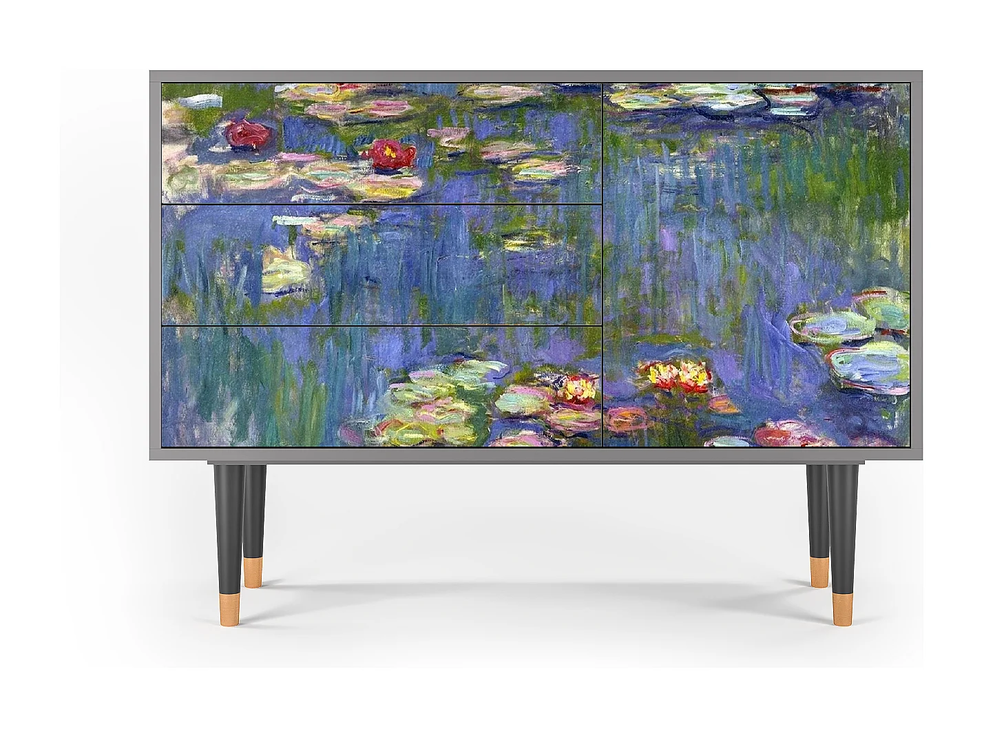 Credenza - 115х84х41 cm - S3 - The water lily pond  , Grigio