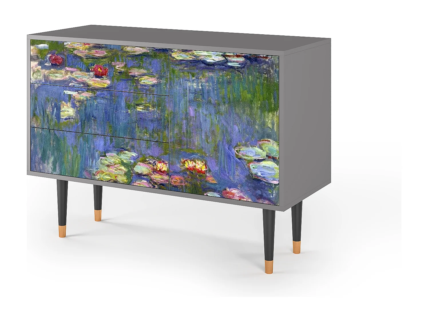 Credenza - 115х84х41 cm - S3 - The water lily pond  , Grigio
