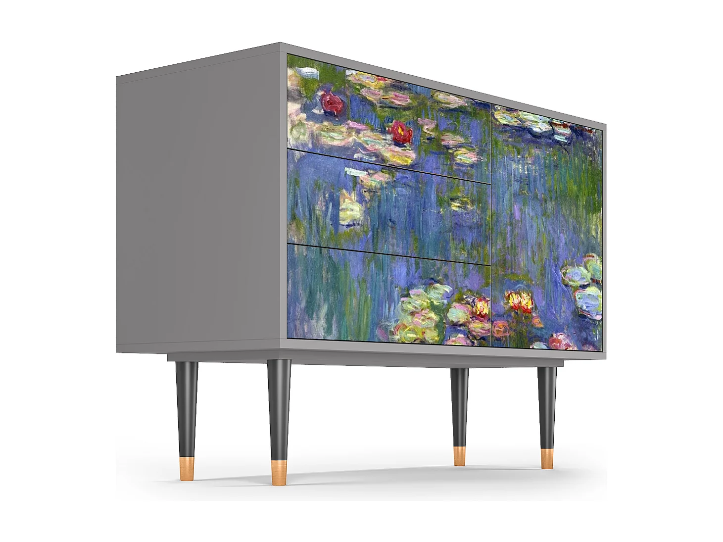Credenza - 115х84х41 cm - S3 - The water lily pond  , Grigio