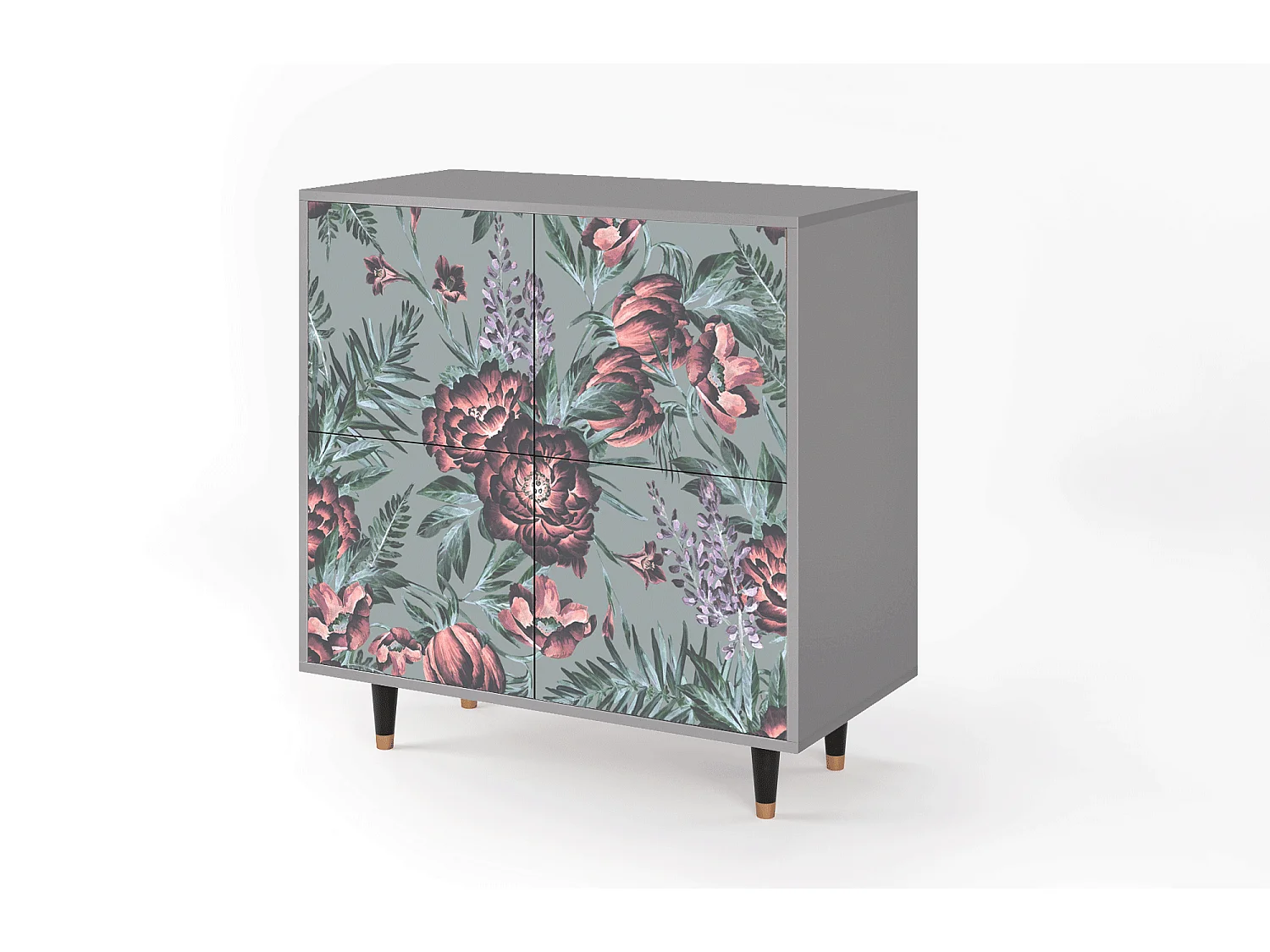 Buffet - 94x96x48 cm - BS3 - Light Peonies, Gris