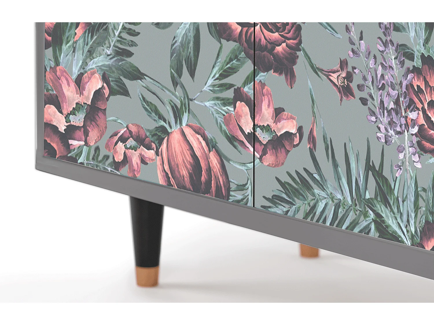 Dressoir - 94x96x48 cm - BS3 - Light Peonies, Grijs