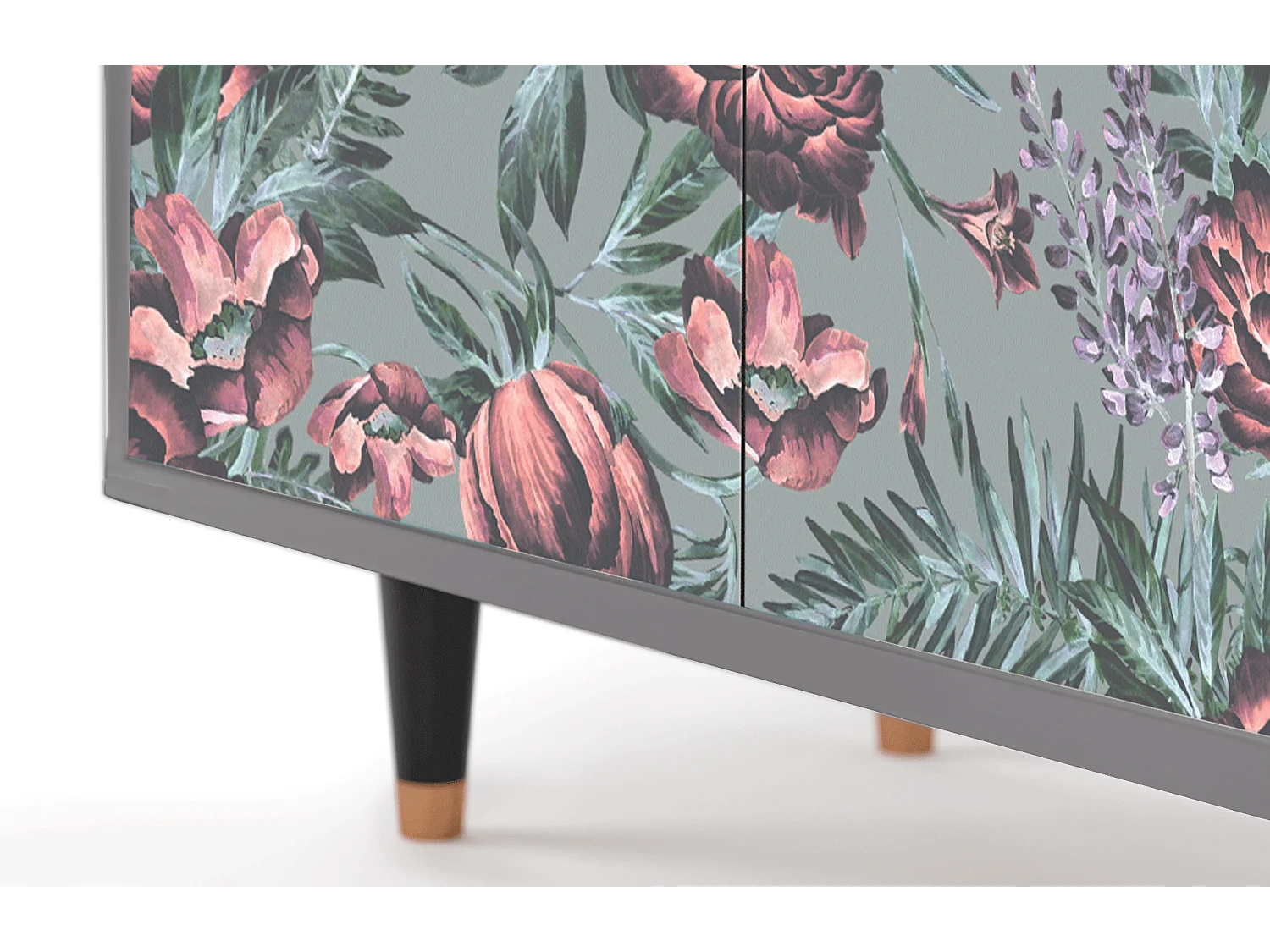 Sideboard - 94x96x48 cm - BS3 - Light Peonies, Grau
