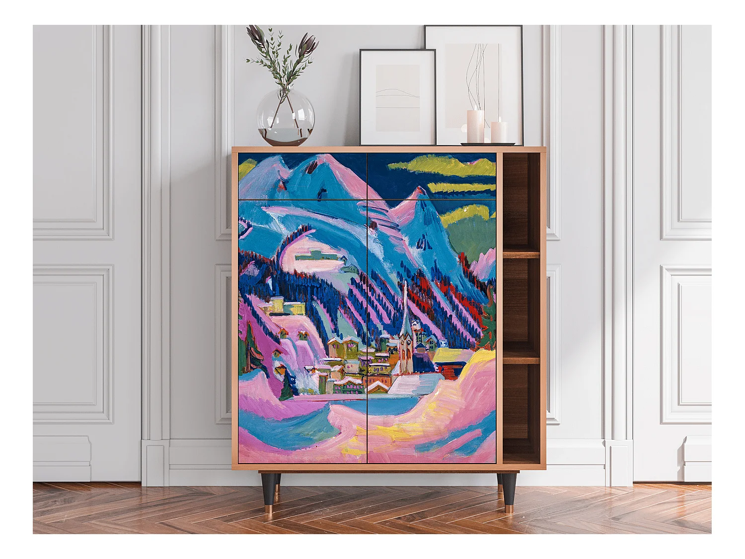 Sideboard - 96х110х41 cm - BS6 - Davos Winter, Walnuss
