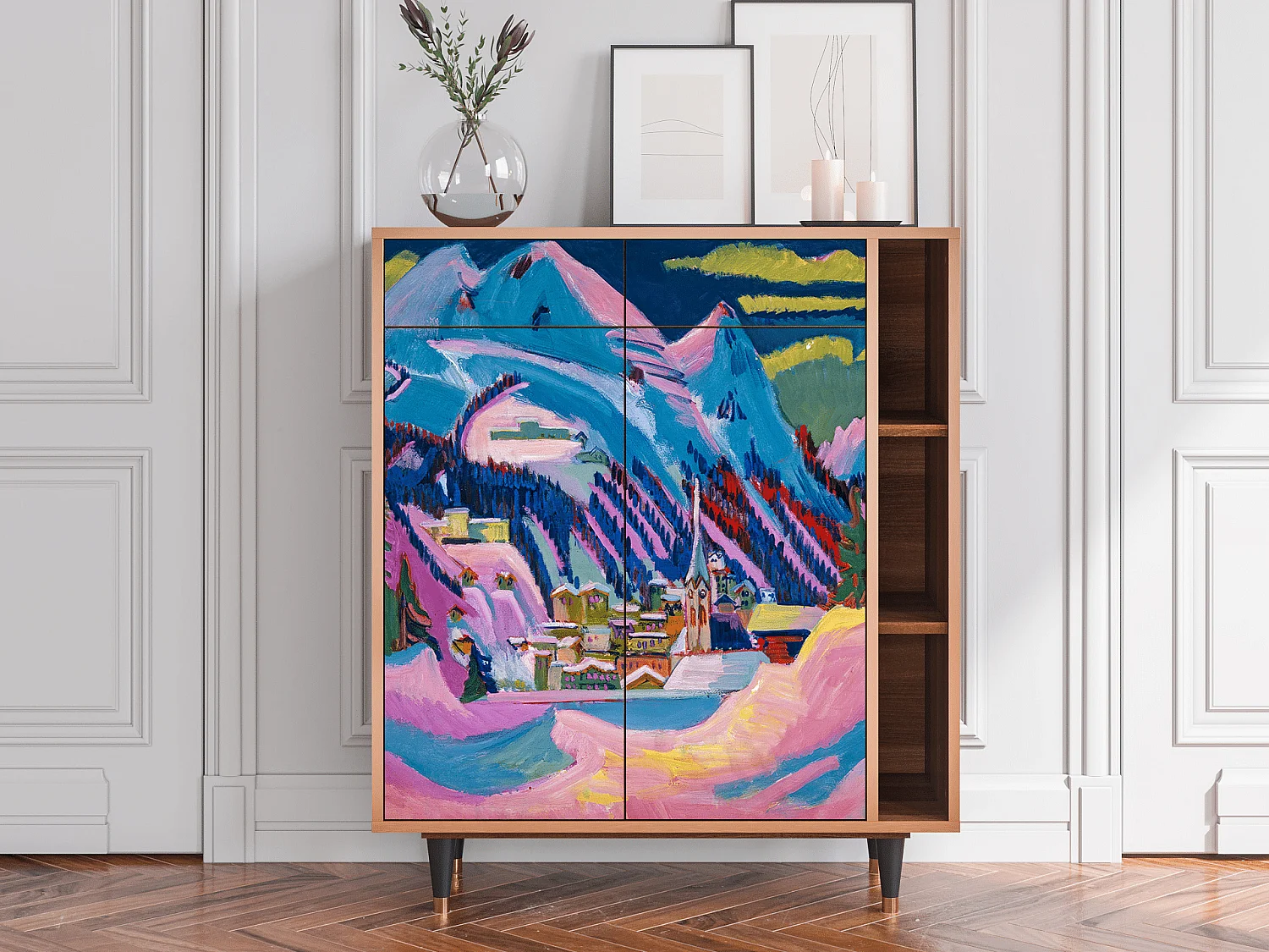 Dressoir - 96х110х41 cm - BS6 - Davos Winter, Walnoot