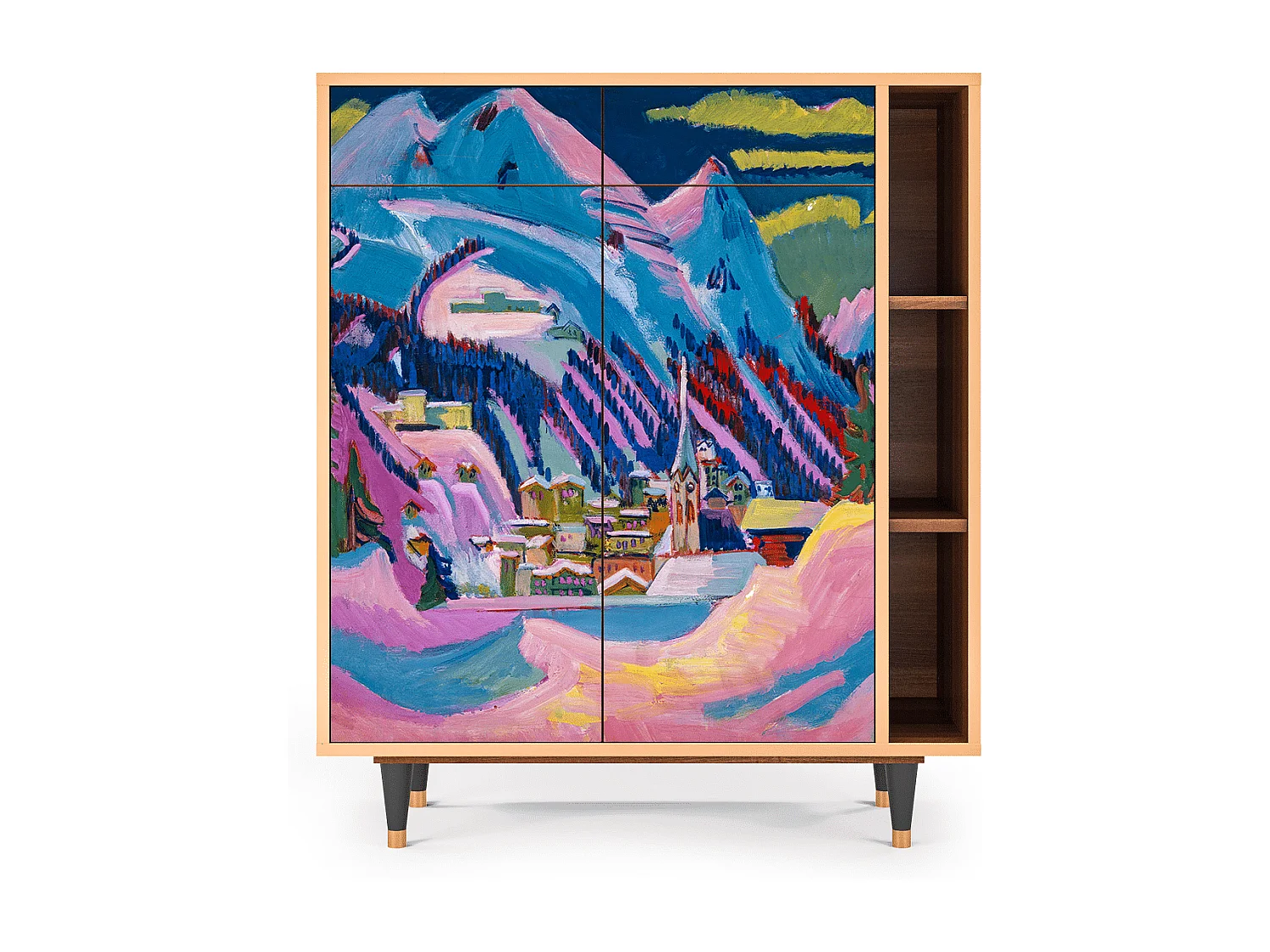 Dressoir - 96х110х41 cm - BS6 - Davos Winter, Walnoot