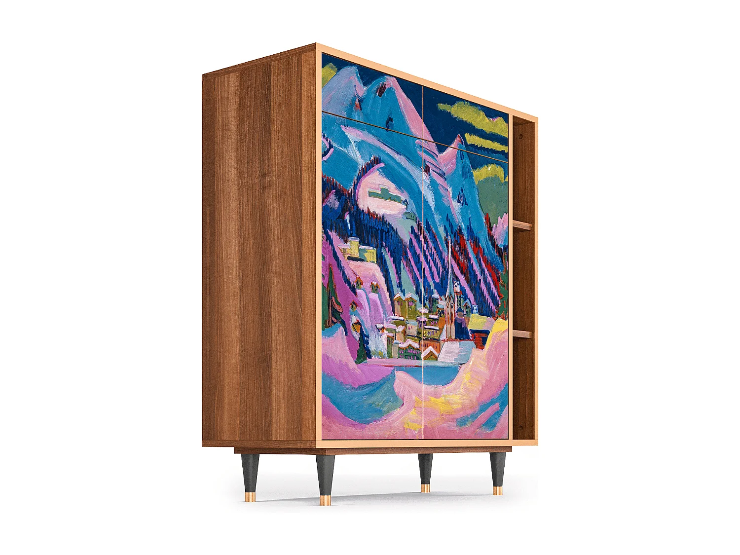 Dressoir - 96х110х41 cm - BS6 - Davos Winter, Walnoot