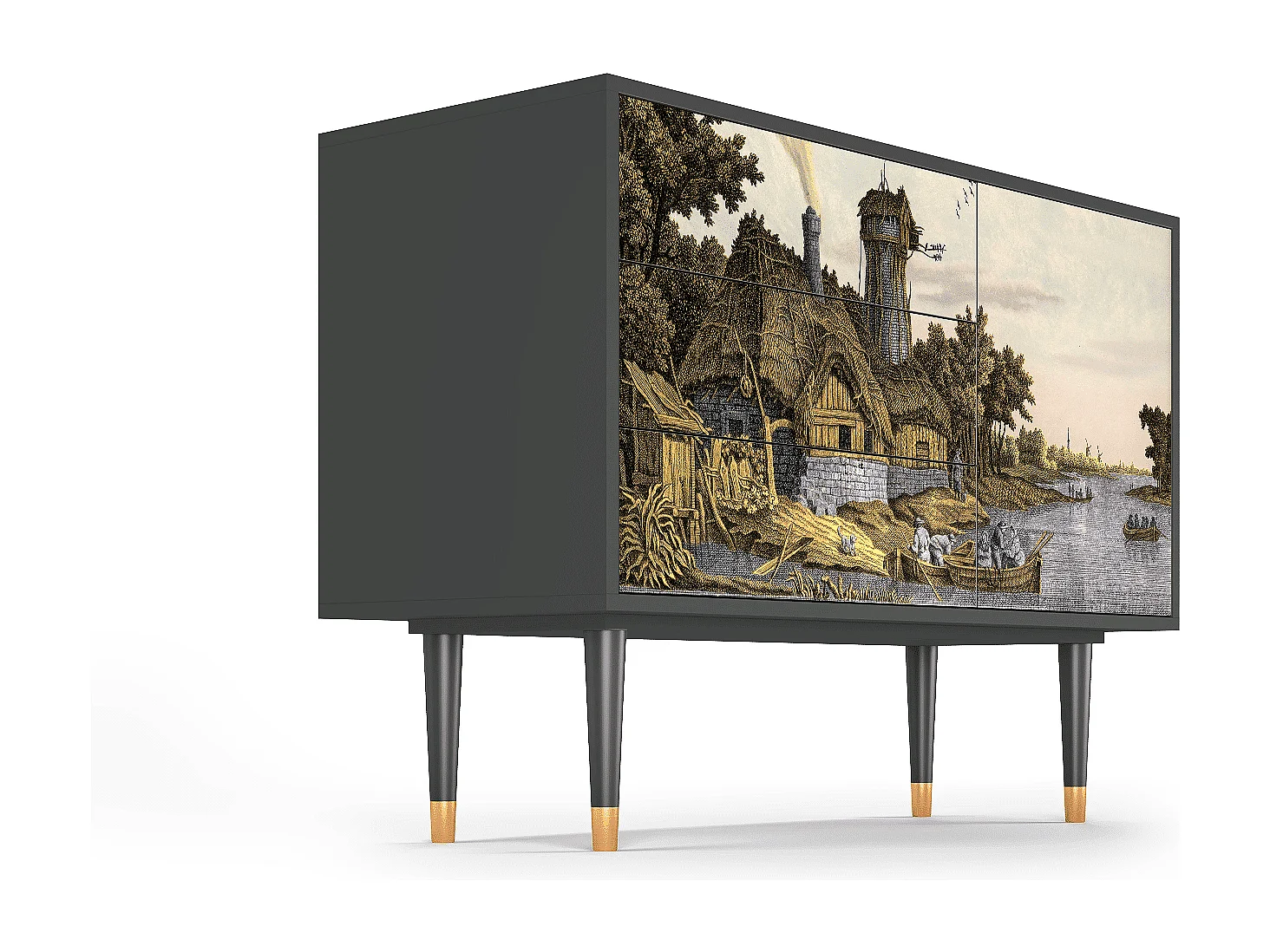 Dressoir - 115х84х41 cm - S3 - Mill along a River, Antraciet