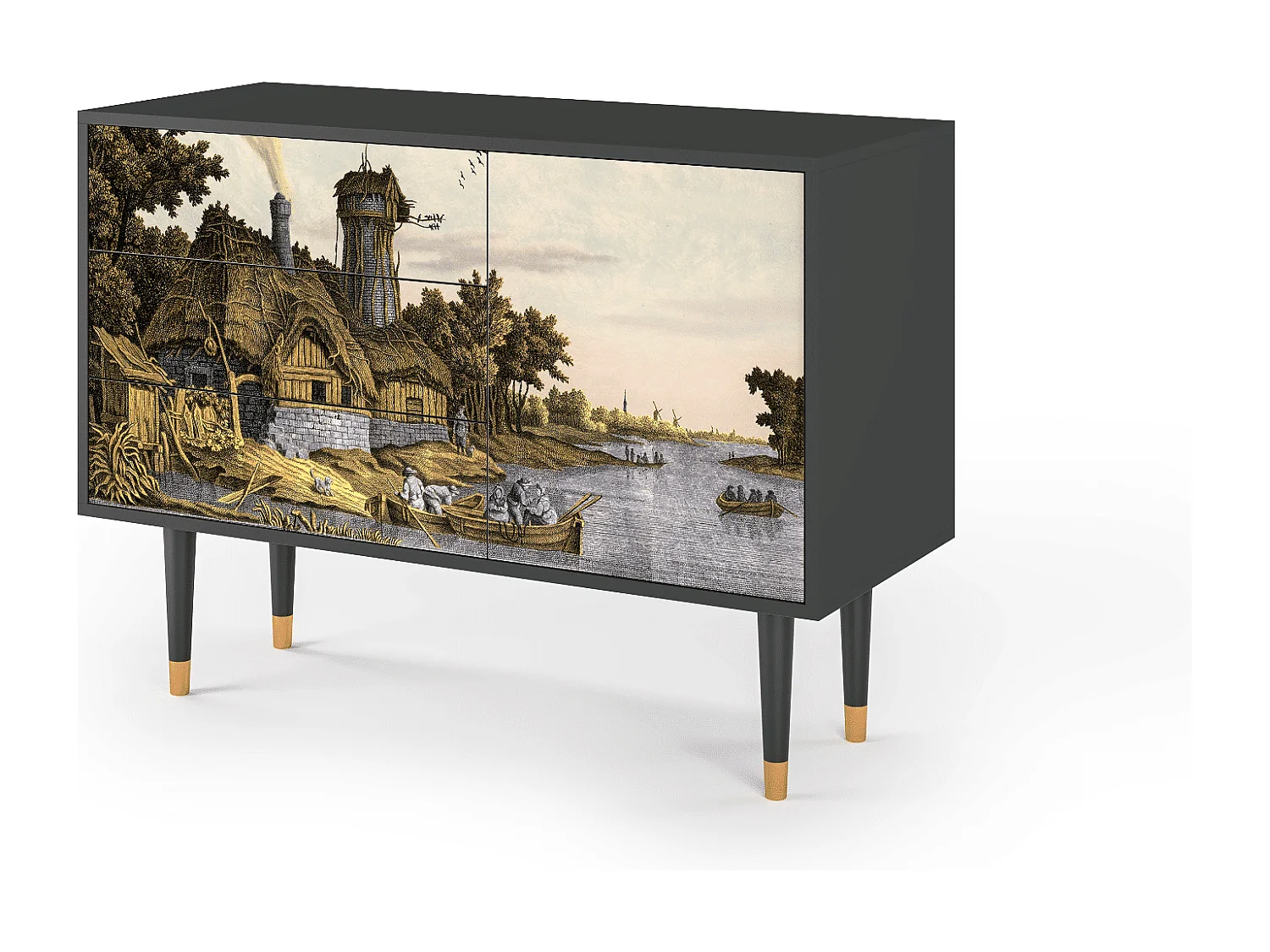Buffet - 115х84х41 cm - S3 - Mill along a River, Anthracite