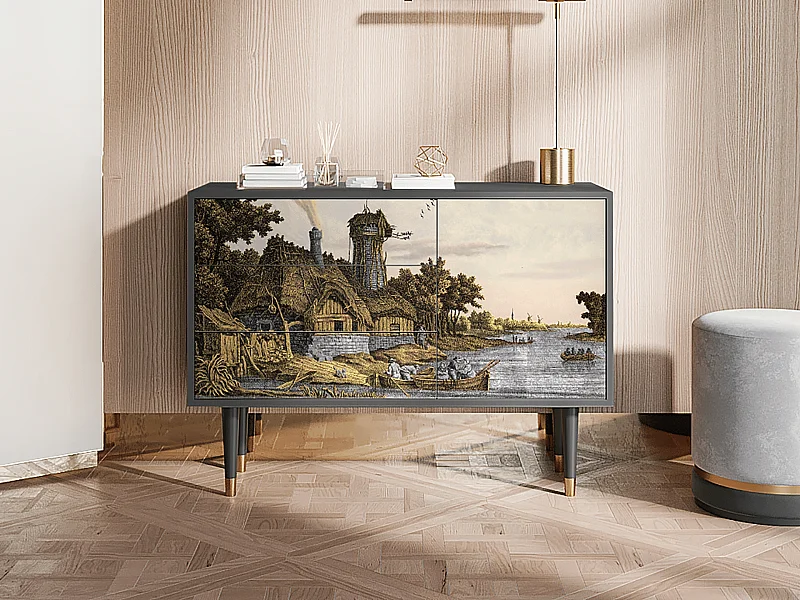 Buffet - 115х84х41 cm - S3 - Mill along a River, Anthracite