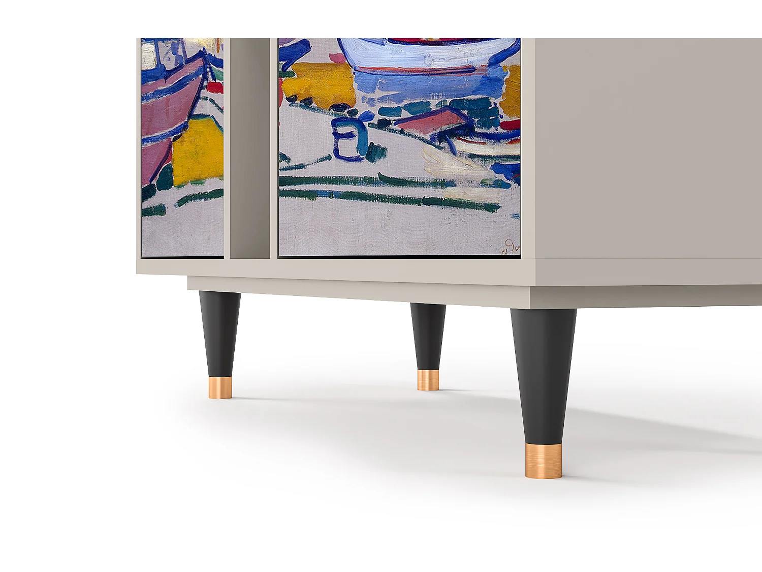 Kredens - 94х96х41 cm - BS5 - The Port of Collioure , Piaskowy