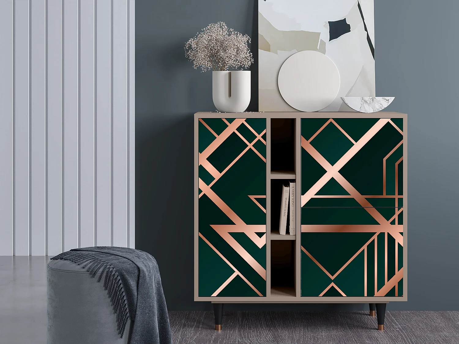 Credenza - 94х96х41 cm - BS5 - Emerald Gatsby, Latte