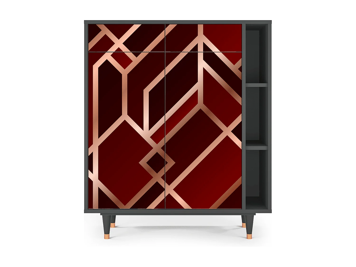 Credenza - 96х110х41 cm - BS6 - Velvet 1920's, Antracite