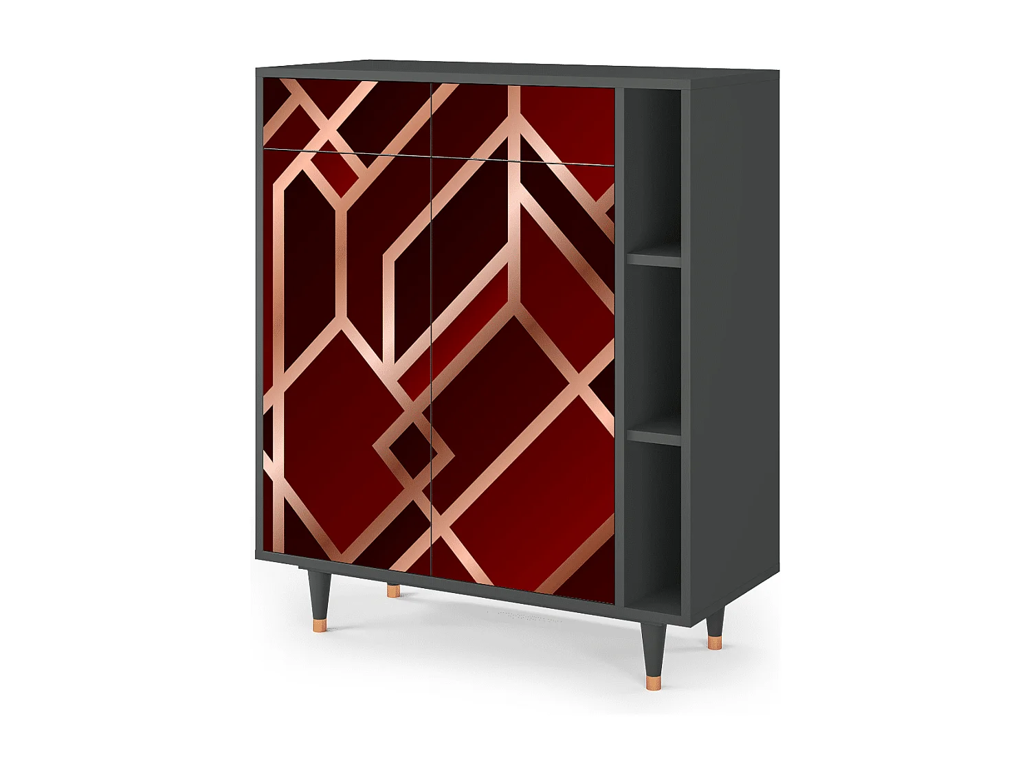 Credenza - 96х110х41 cm - BS6 - Velvet 1920's, Antracite