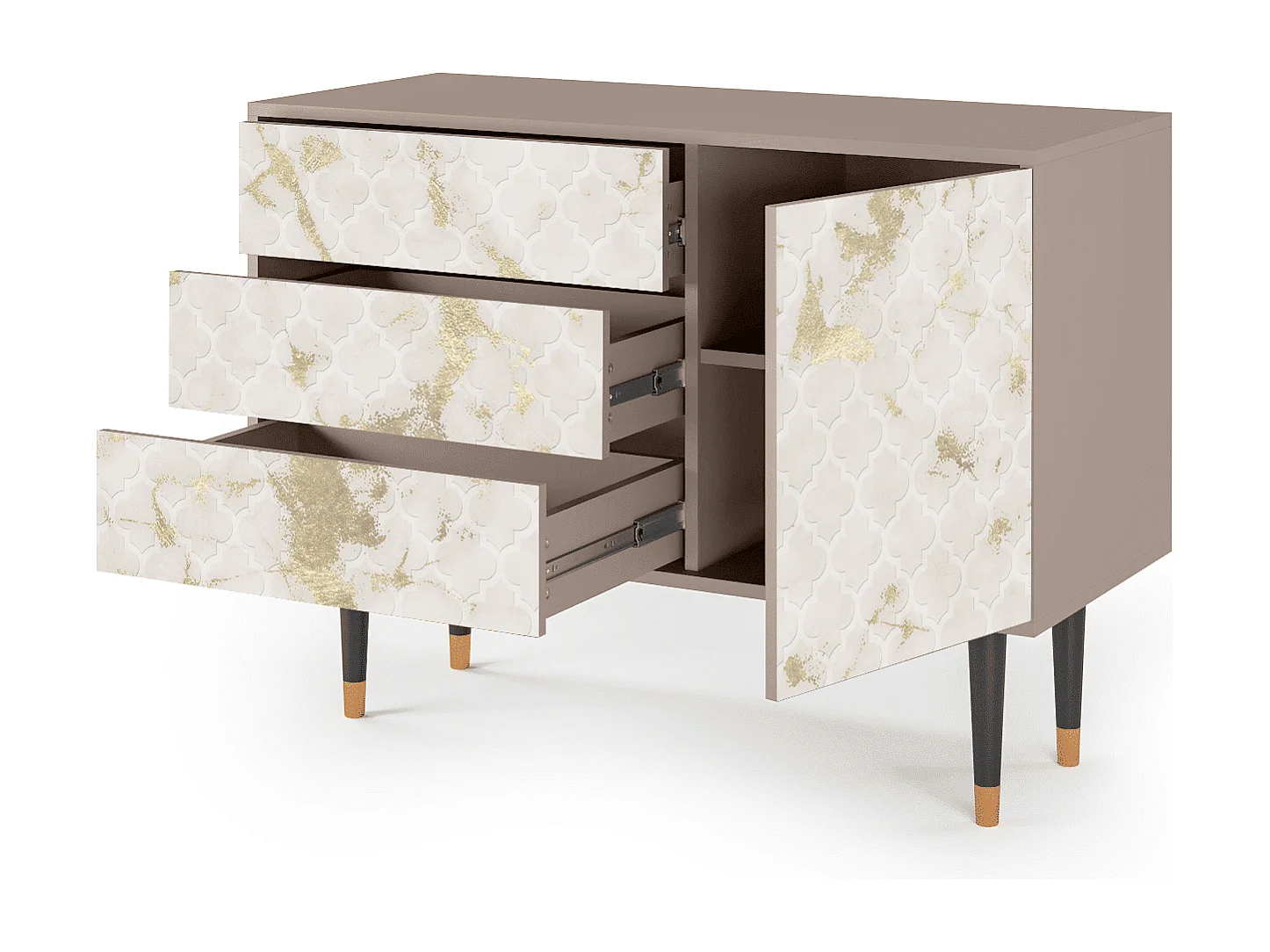 Kredens - 115х84х41 cm - S3 - Sahara desert, Latte