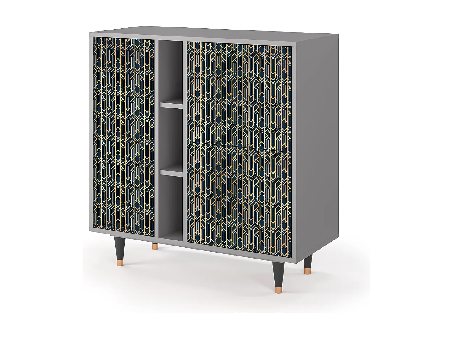 Kredens - 94х96х41 cm - BS5 - Golden Empire, Szary