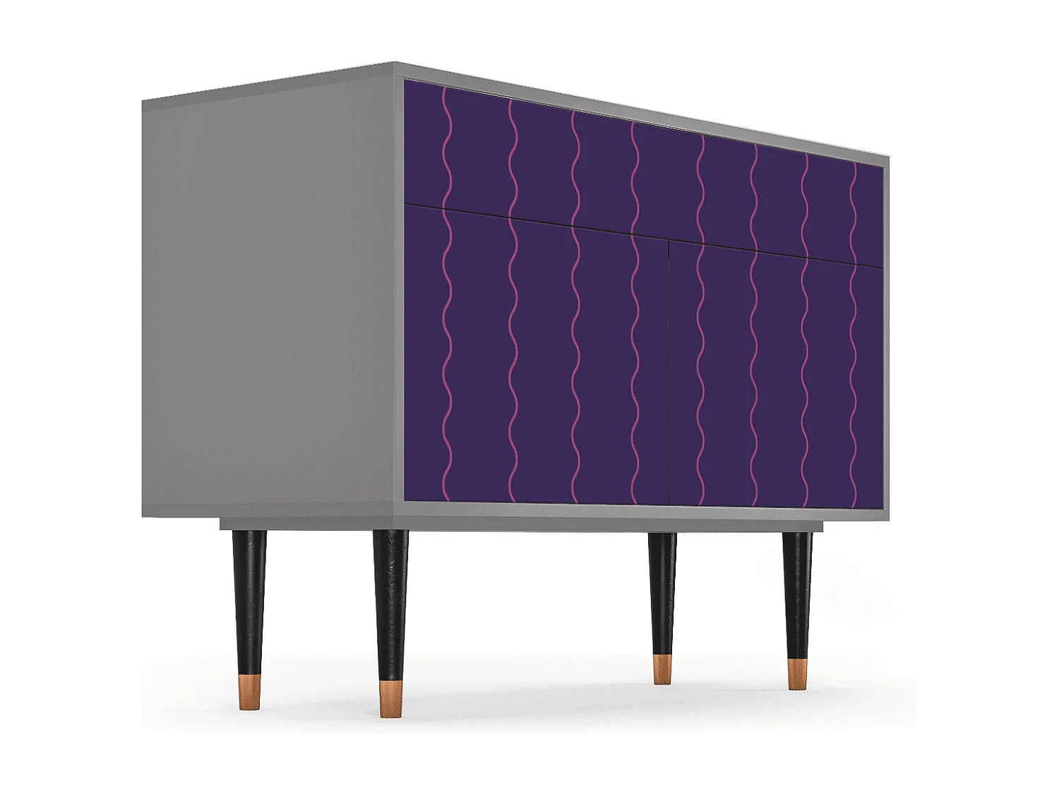 Buffet - 115x85x48 cm - BS4 - Grape Maccaroni, Gris