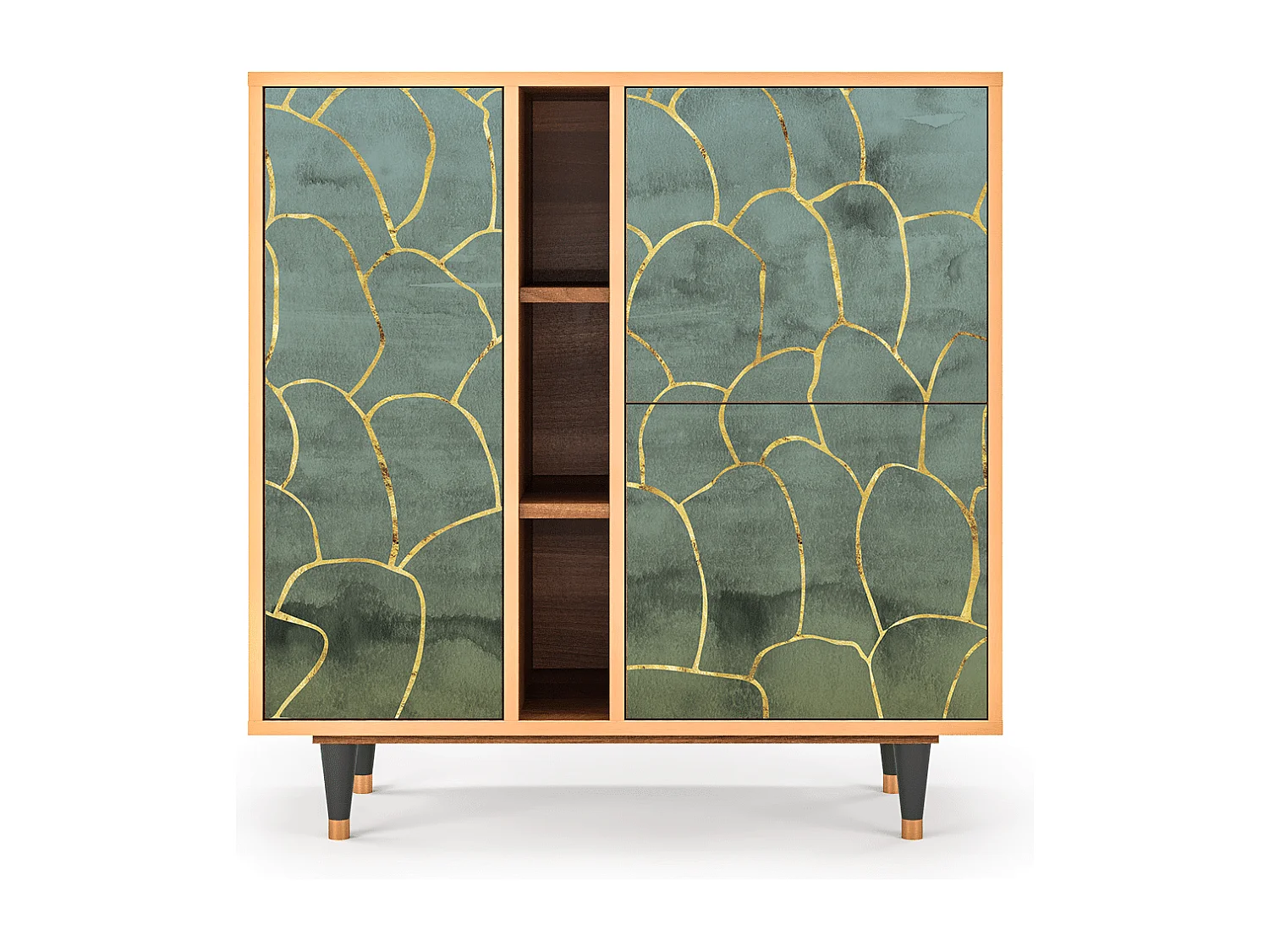 Dressoir - 94х96х41 cm - BS5 - Magnificent Water Lily, Walnoot